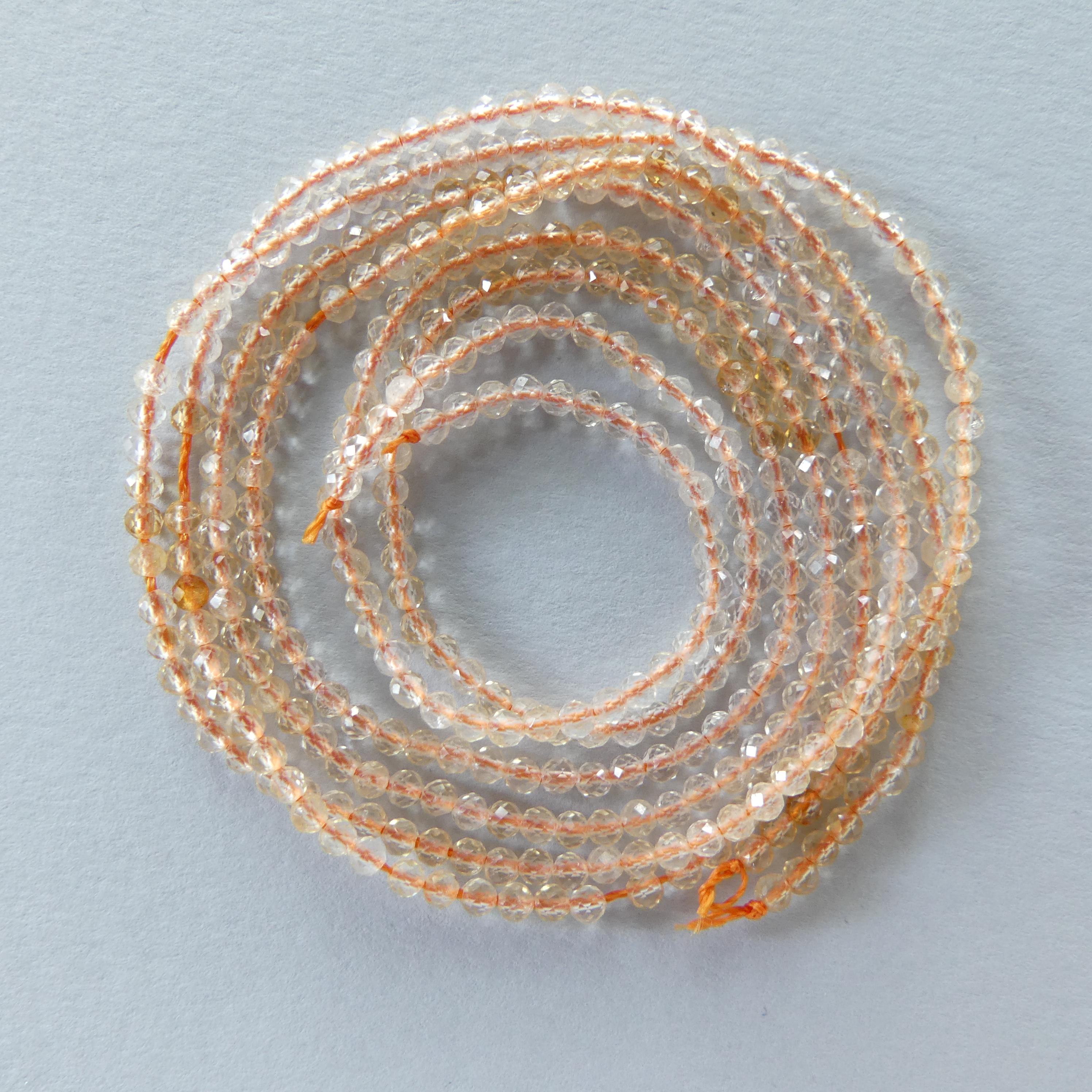 2mm Natural AAA Shaded Citrine Beads Micro Faceted 15" Genuine Gemstone Beads Jewelry Making Beading Craft Gift Beads November Birthstone