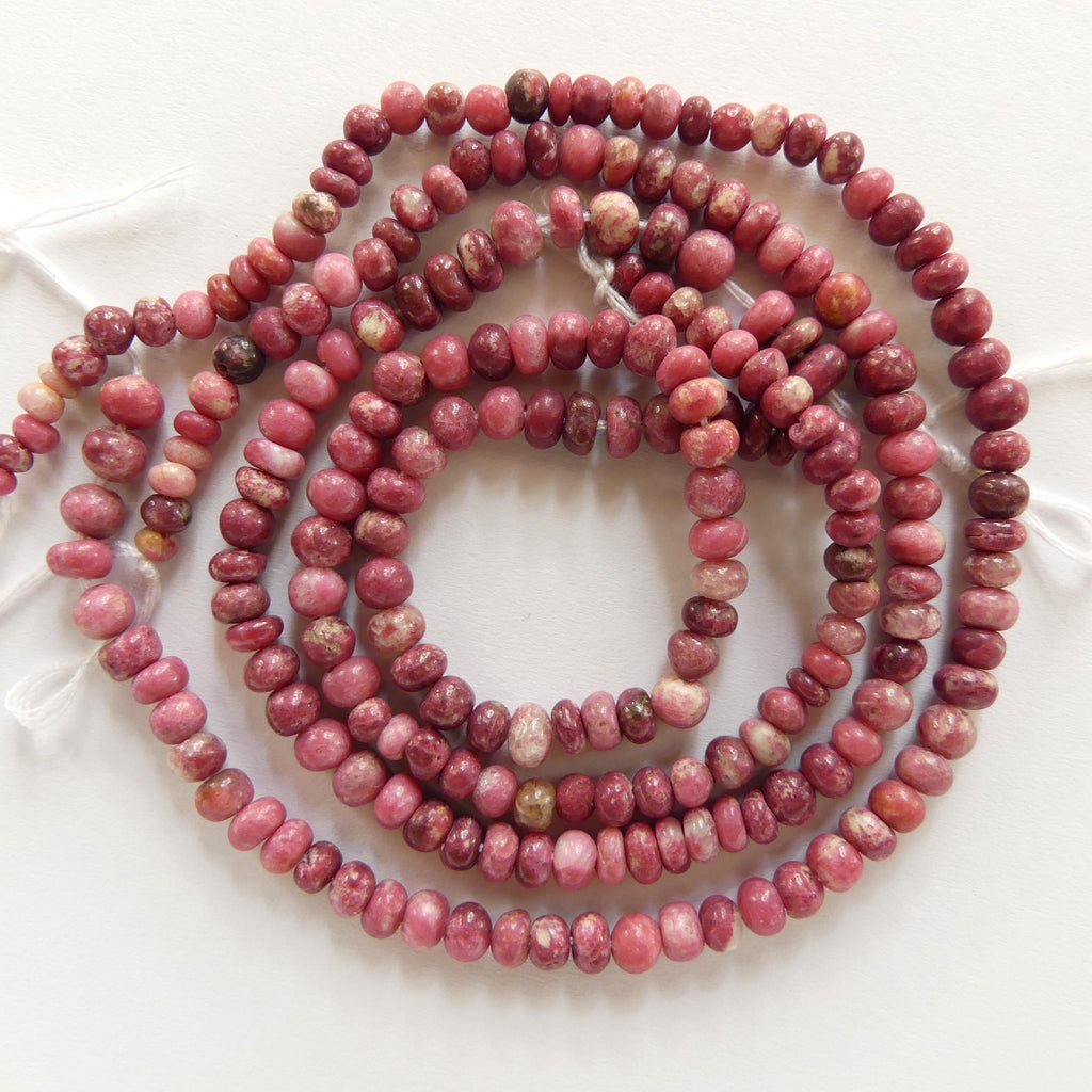 4mm 5MM AAA Thulite Beads Faceted Genuine Tiny Beads 8.5" Pink Red Gemstone Beads for Jewelry Making Beading Craft Gift Seed Beads