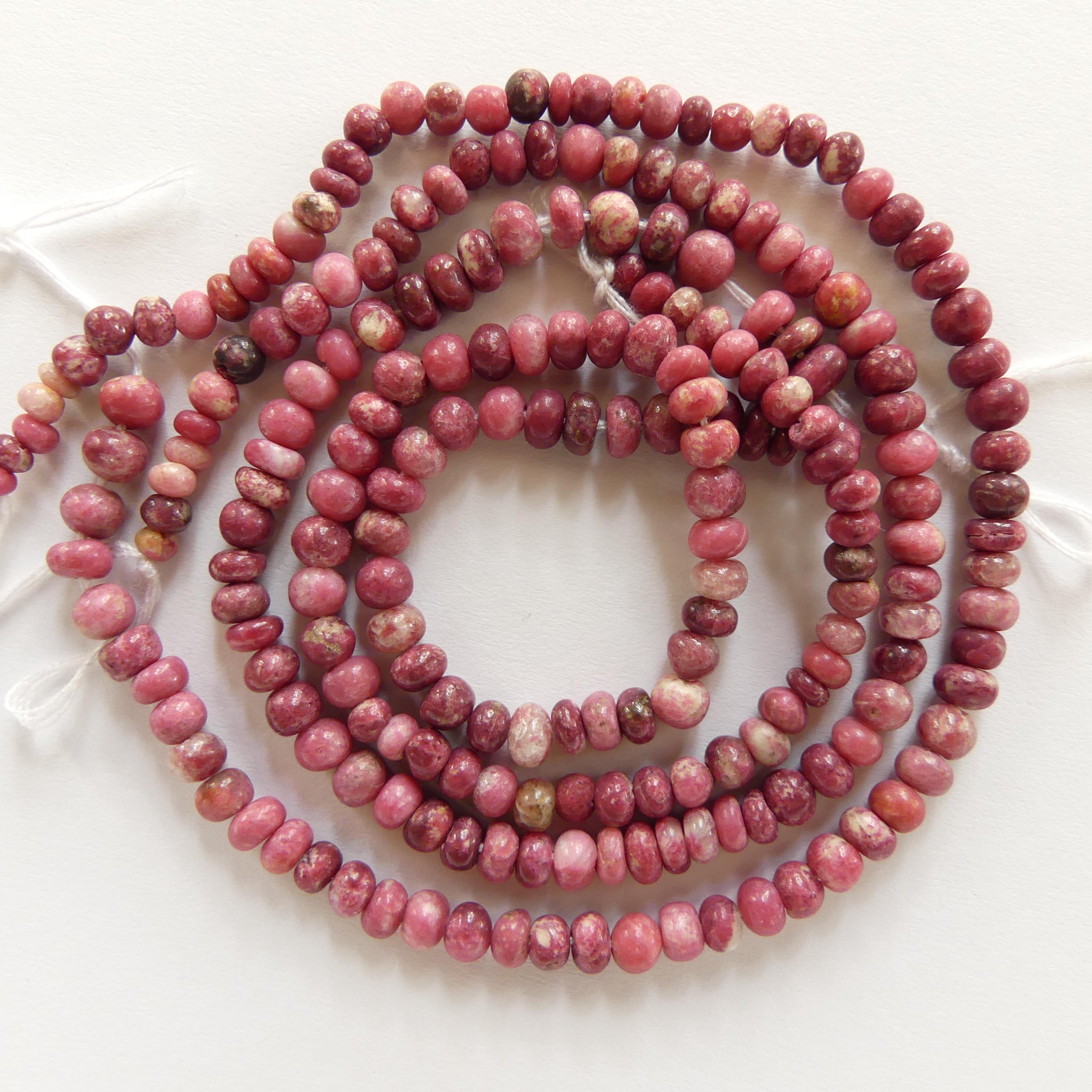 4mm 5MM AAA Thulite Beads Faceted Genuine Tiny Beads 8.5" Pink Red Gemstone Beads for Jewelry Making Beading Craft Gift Seed Beads