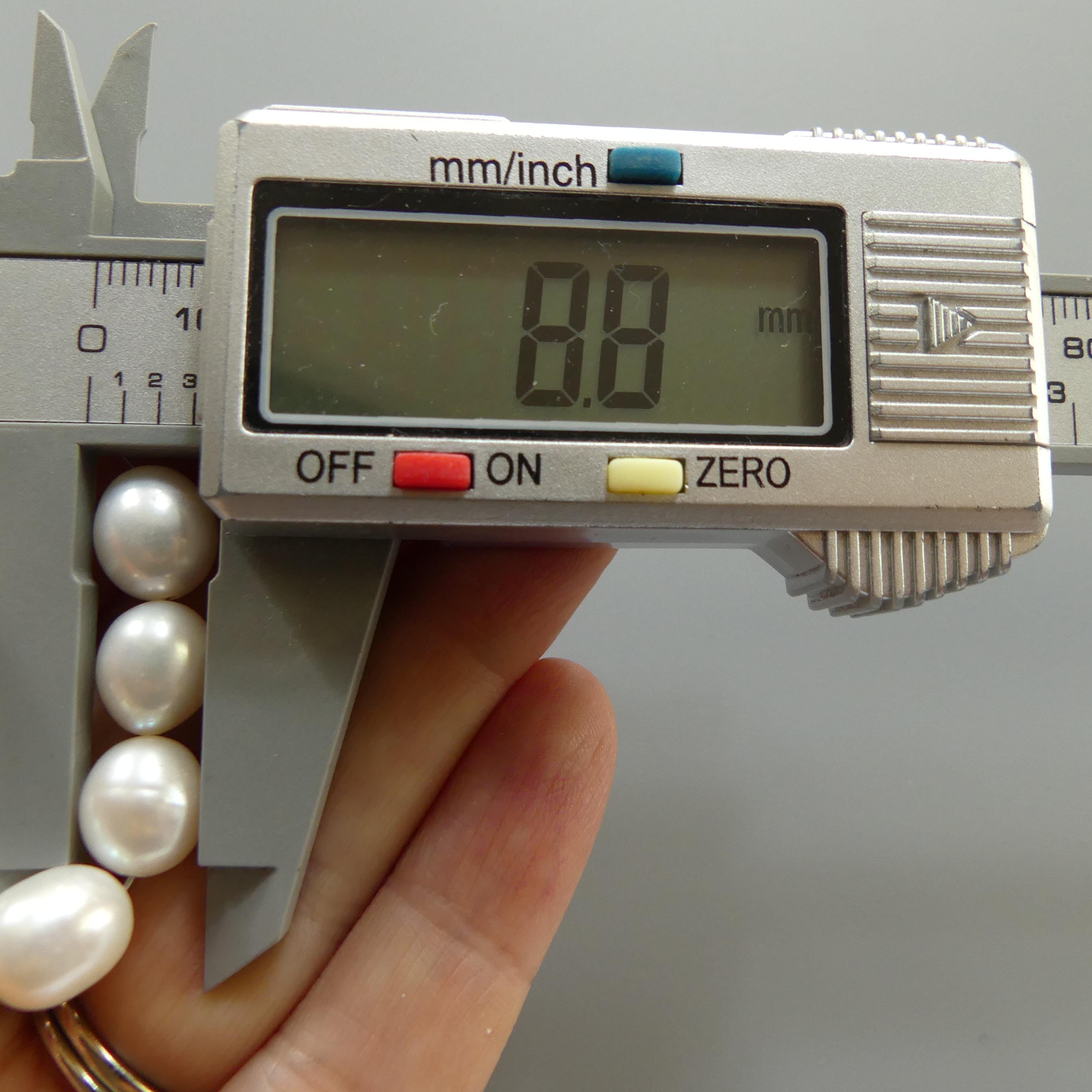 8mm 9mm AAA Freshwater Pearl Beads Oval Pearls White Baroque Beads Beading Crafter Gift June Birthstone DIY Earrings Jewelry