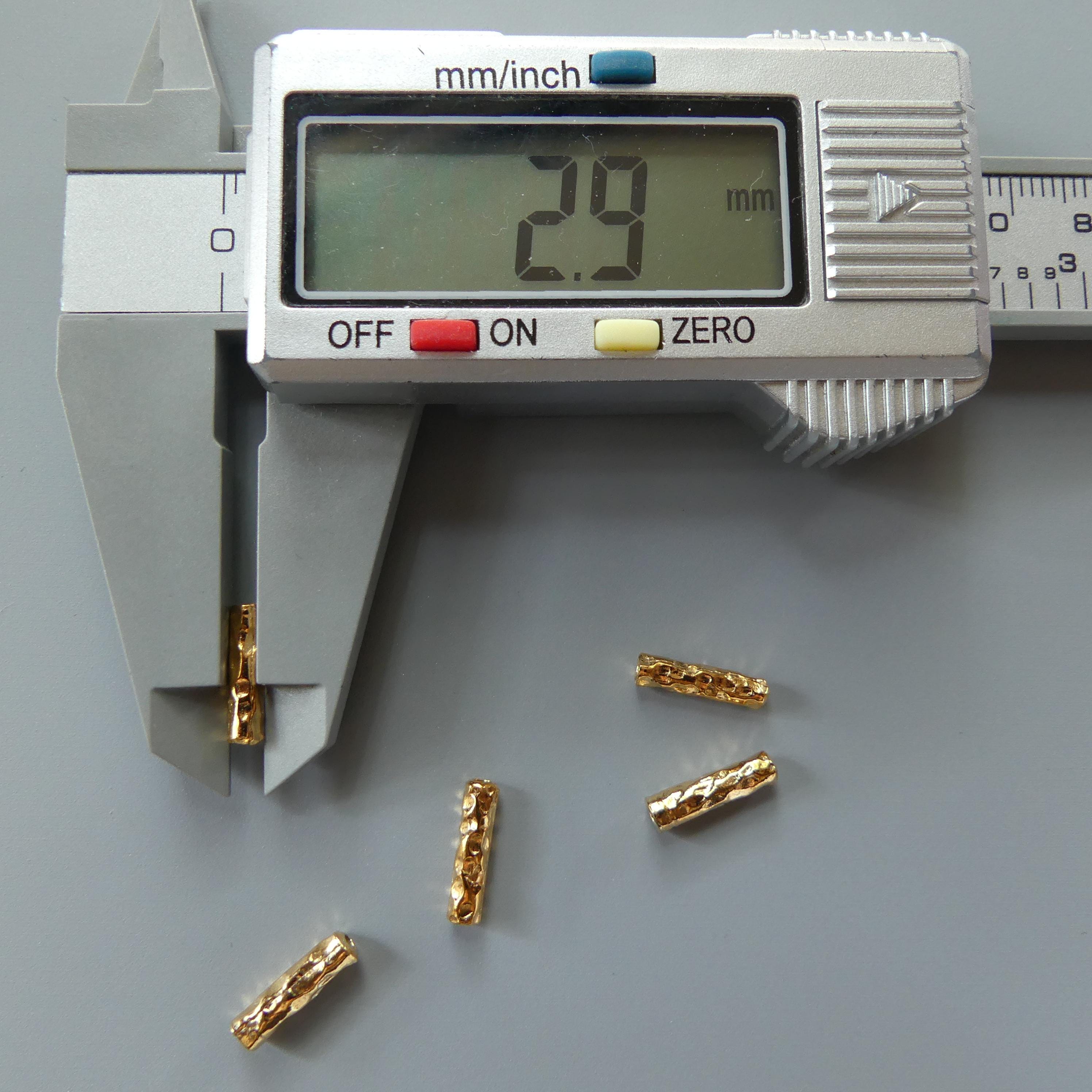 1 Piece Gold Vermeil Bar Tube Bead Silver Bar Hammered Gold Tube Jewelry Making DIY Necklace