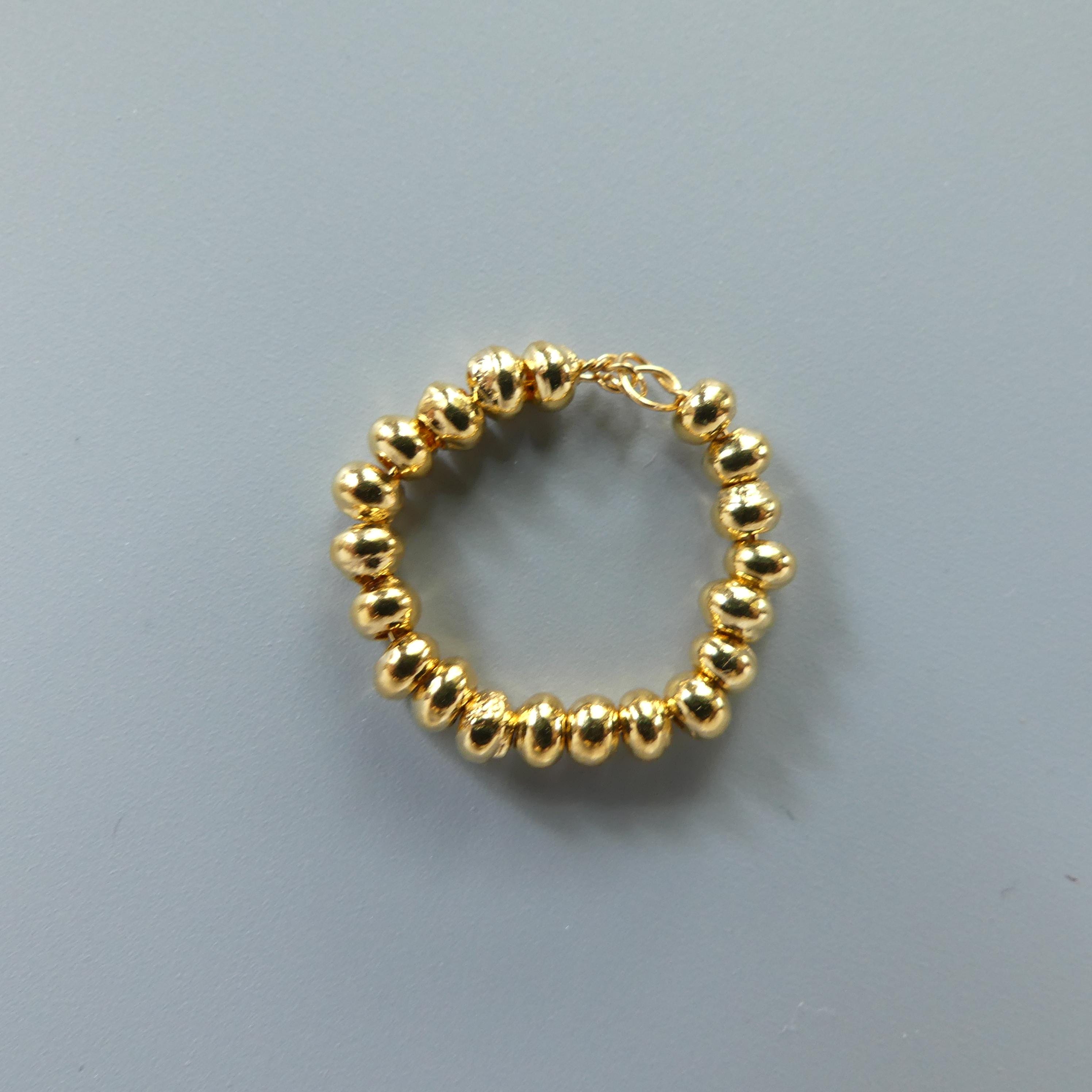 Gold Vermeil Nugget Bead Donut Sterling Silver Jewelry Making DIY Necklace Bracelet