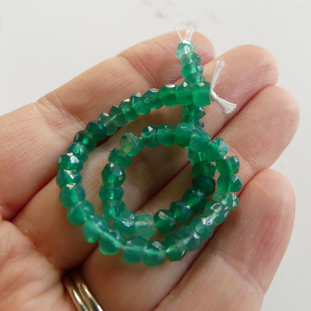 4mm Natural Green Onyx Beads Micro Faceted Beads 13" Natural Onyx Gemstone Beads Beading Crafter Gift DIY jewelry