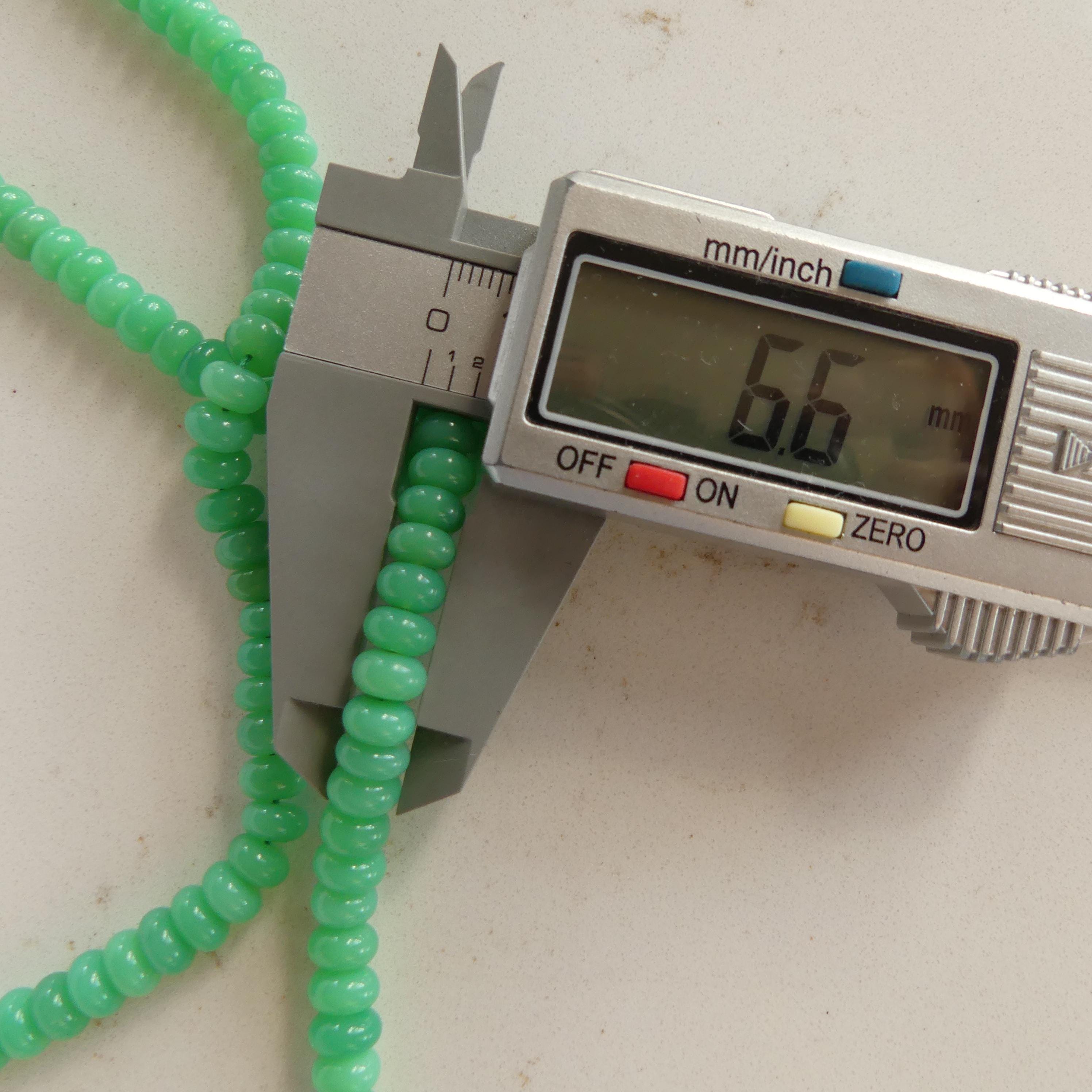 AAA Australian Chrysoprase Beads Smooth Rondelle 8" Mint Green Pastel Genuine Gemstone Beads for DIY Jewelry Making Knotting Necklace