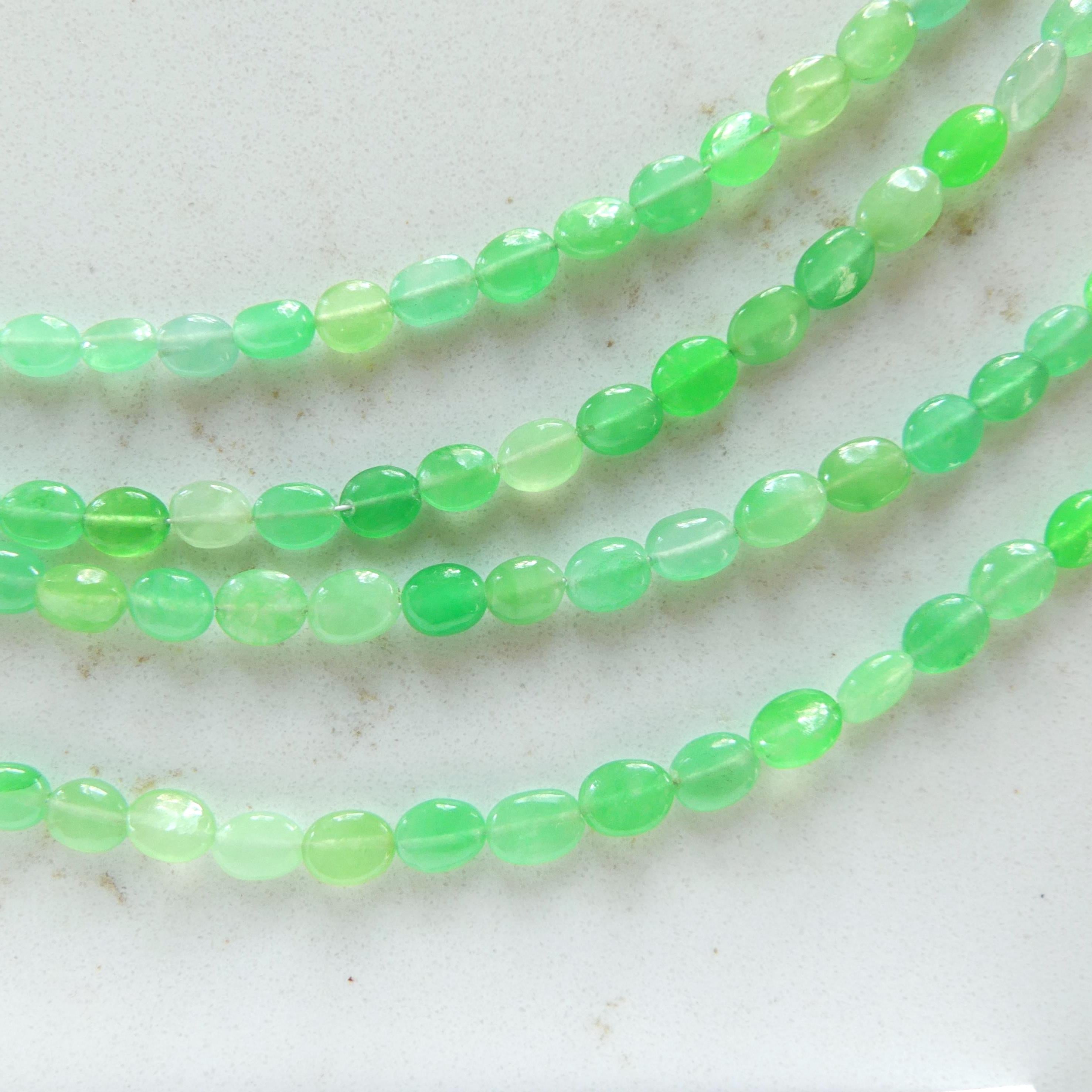 Natural AAA Jade Oval Beads 8" Strand Jadeite Genuine Gemstone Beads Jewelry Making Beading Craft Gift