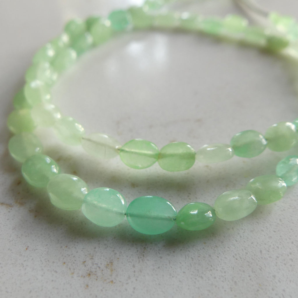 Natural AAA Jade Oval Beads 8" Strand Tiny Jade Beads Jadeite Genuine Gemstone Beads Jewelry Making Beading Craft Gift