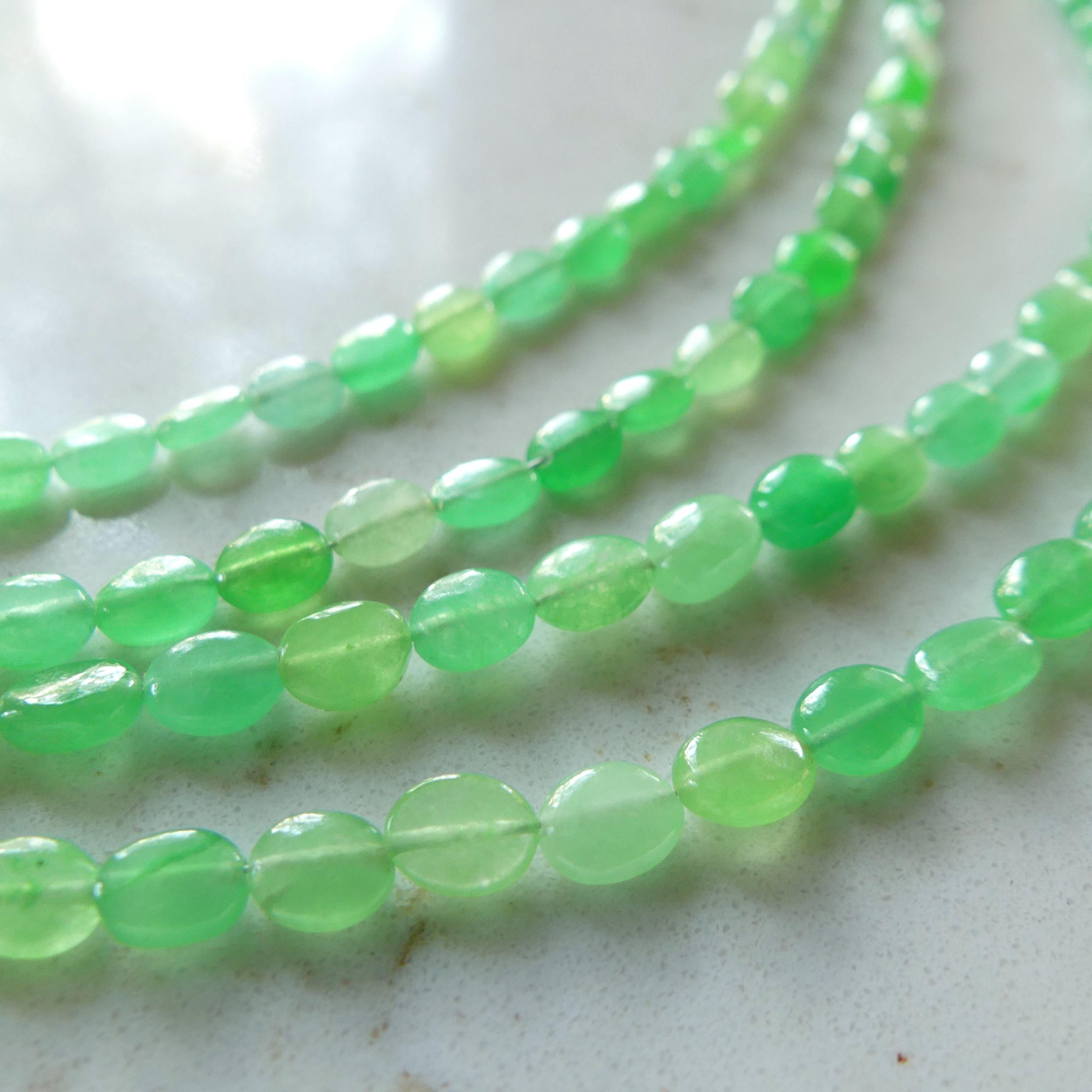 Natural AAA Jade Oval Beads 8" Strand Jadeite Genuine Gemstone Beads Jewelry Making Beading Craft Gift