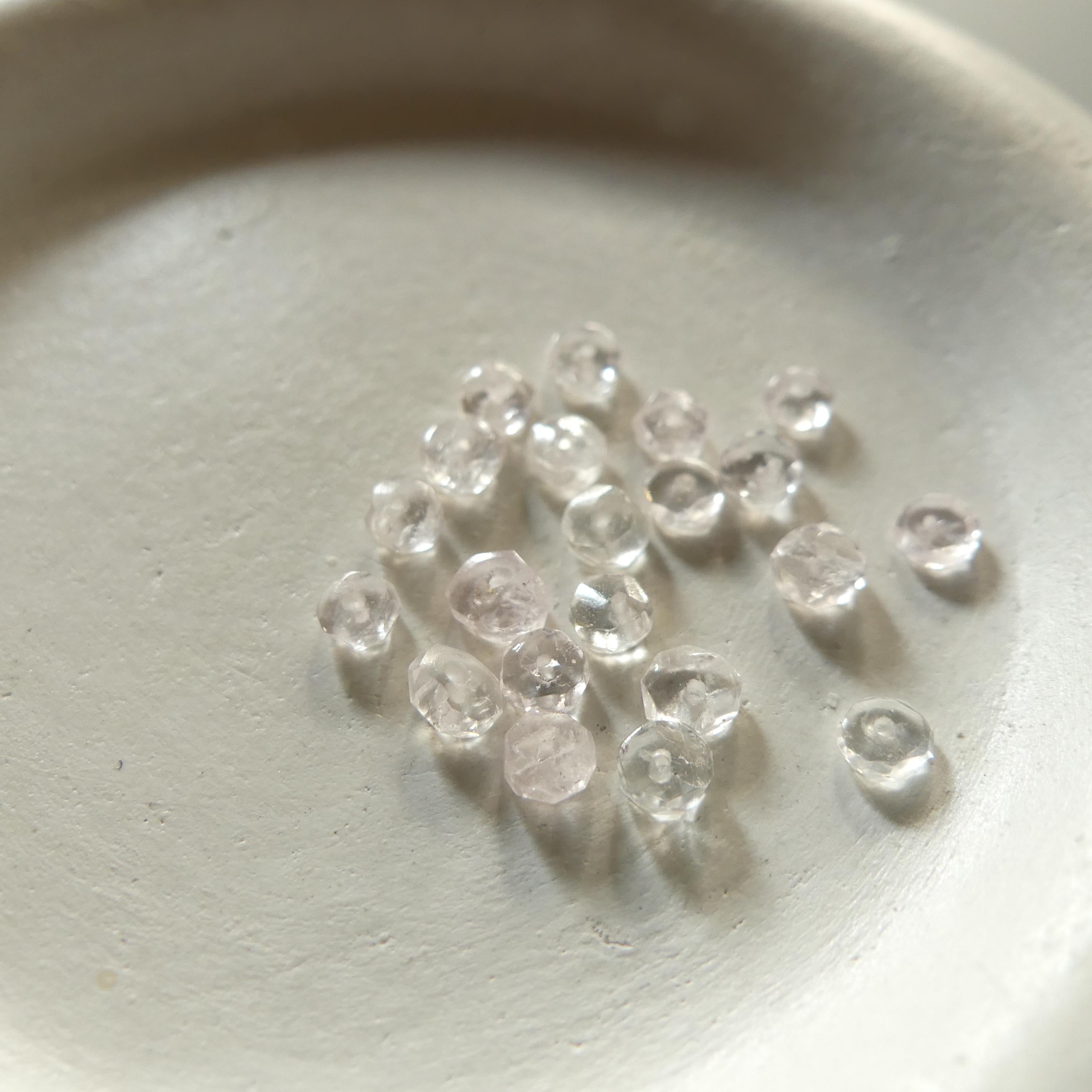 3mm 5mm AAA Morganite Beads Hand Faceted Rondelle Beads 6" Natural Pale Pink Gemstone Beads Crafter Gift July Birthstone DIY Jewelry