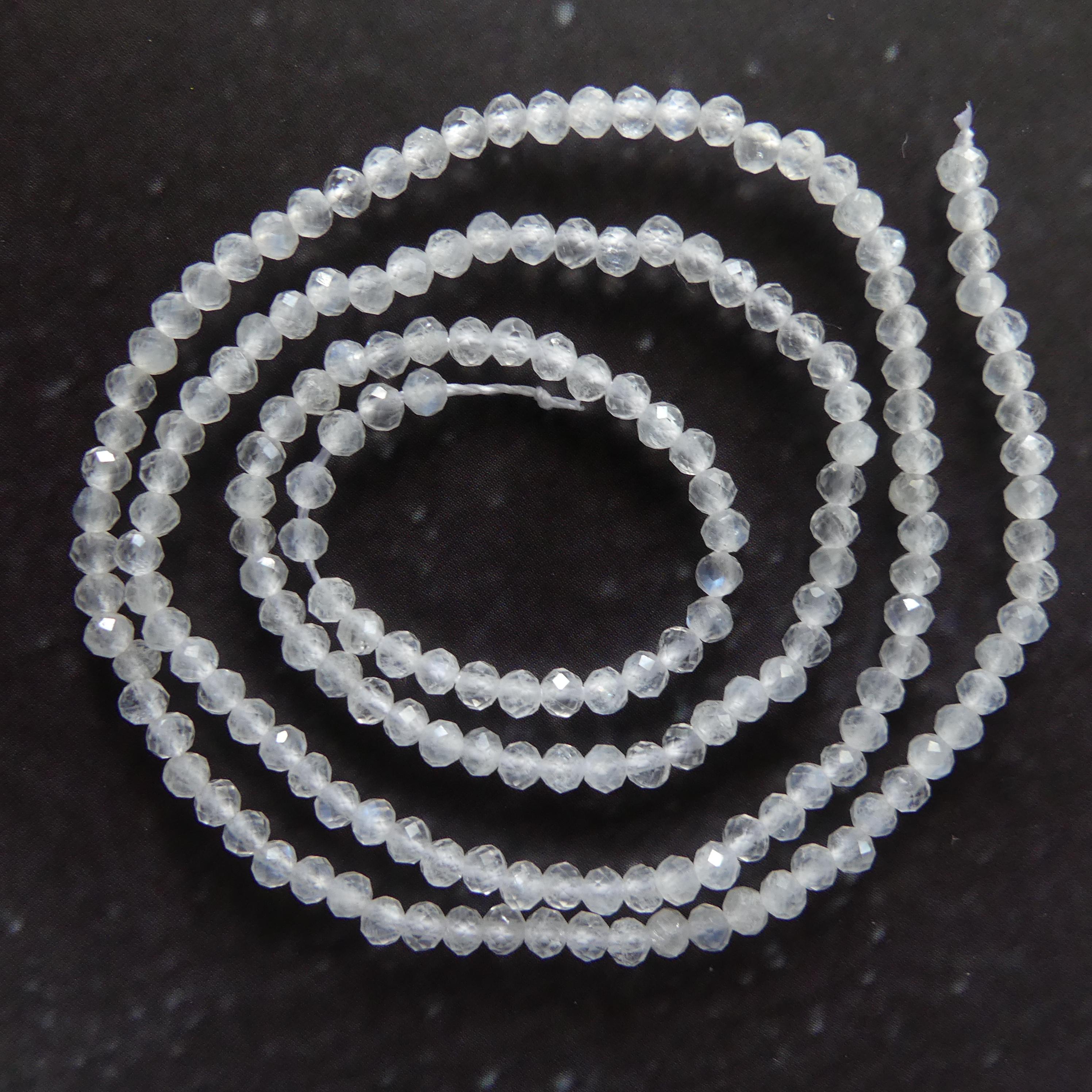 2mm 2.5mm Rainbow Moonstone Faceted Beads 15" Moonstone Gemstone Beads Beading Crafter Gift June Birthstone DIY Jewelry Fertility Stone