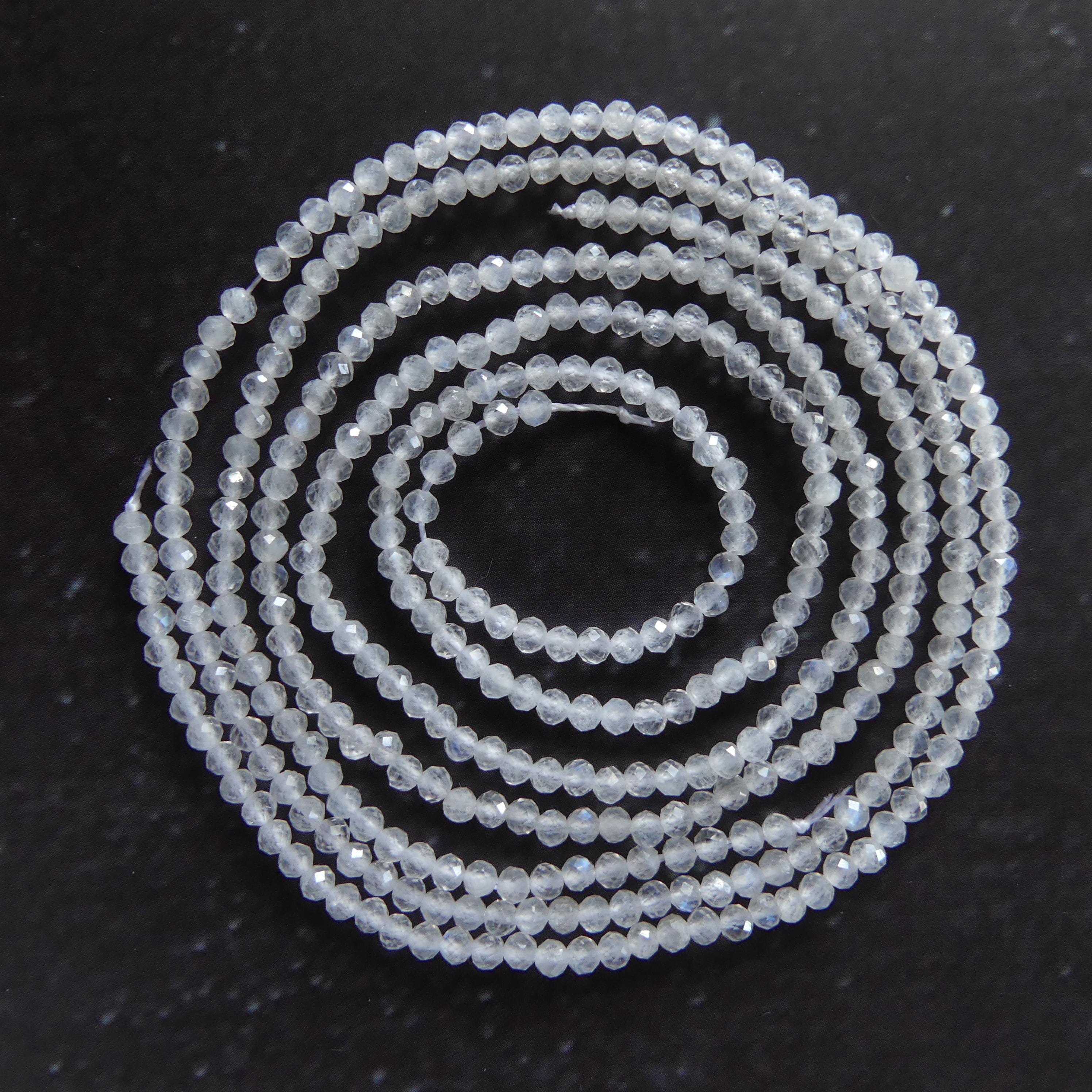 2mm 2.5mm Rainbow Moonstone Faceted Beads 15" Moonstone Gemstone Beads Beading Crafter Gift June Birthstone DIY Jewelry Fertility Stone