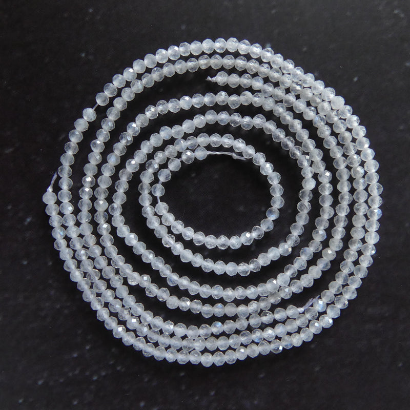 2mm 2.5mm Rainbow Moonstone Faceted Beads 15" Moonstone Gemstone Beads Beading Crafter Gift June Birthstone DIY Jewelry Fertility Stone