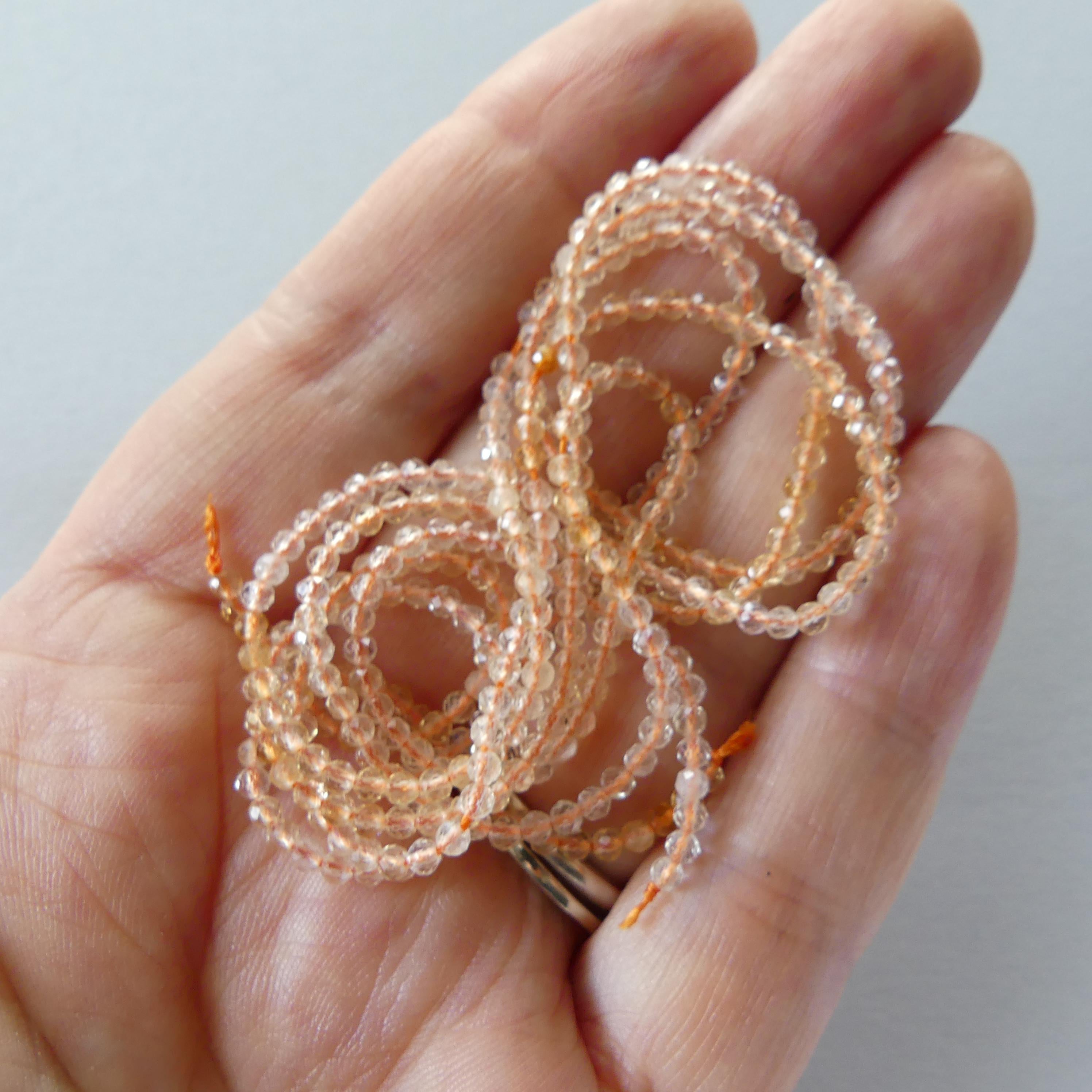 2mm Natural AAA Shaded Citrine Beads Micro Faceted 15" Genuine Gemstone Beads Jewelry Making Beading Craft Gift Beads November Birthstone