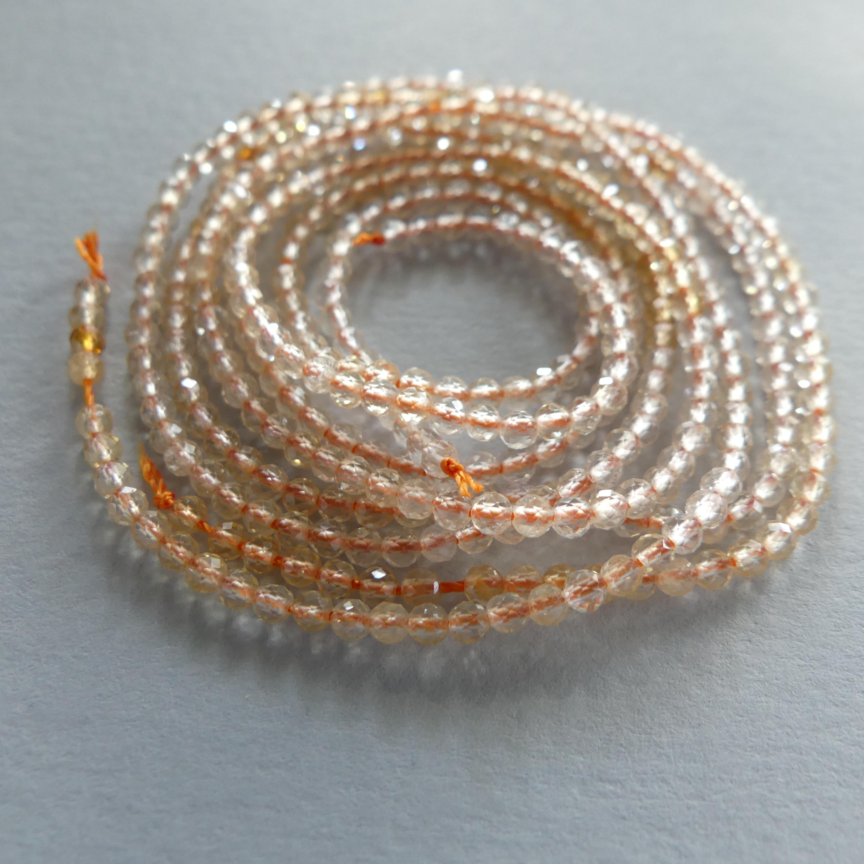 2mm Natural AAA Shaded Citrine Beads Micro Faceted 15" Genuine Gemstone Beads Jewelry Making Beading Craft Gift Beads November Birthstone