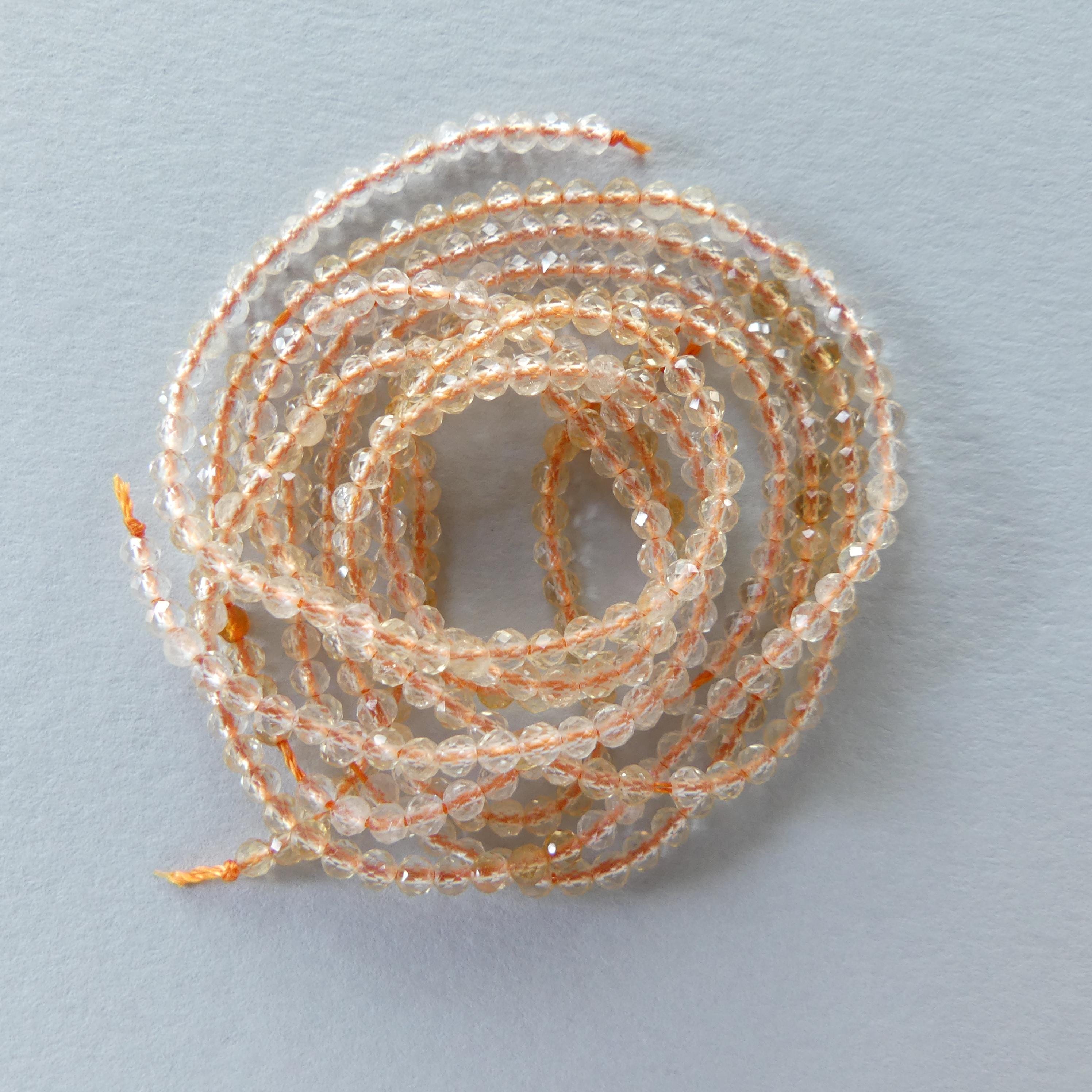 2mm Natural AAA Shaded Citrine Beads Micro Faceted 15" Genuine Gemstone Beads Jewelry Making Beading Craft Gift Beads November Birthstone
