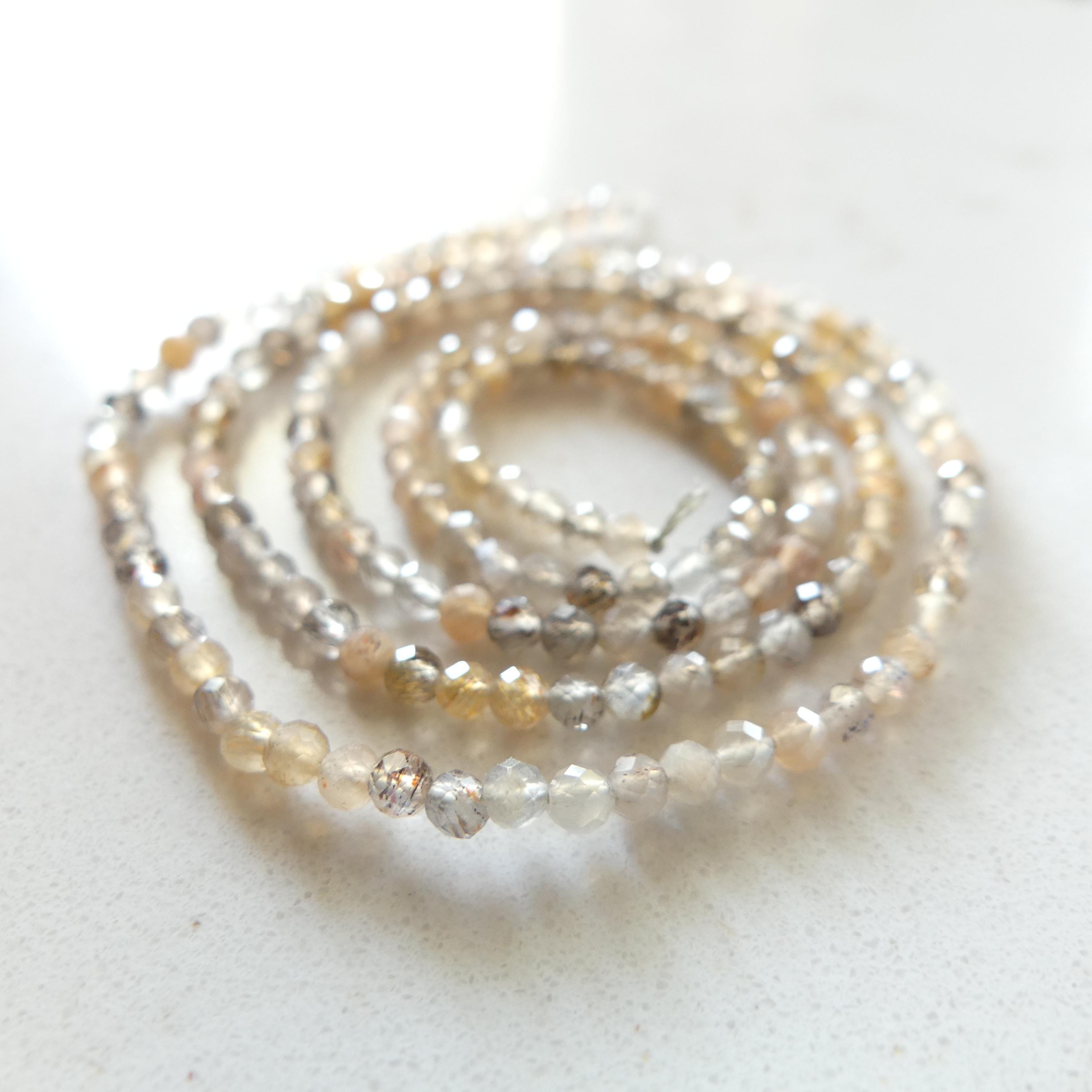 2mm Multi Moonstone Beads 15" Strand Faceted Colorful Moonstone Gemstone Beads Beading Crafter Gift June Birthstone DIY Jewelry