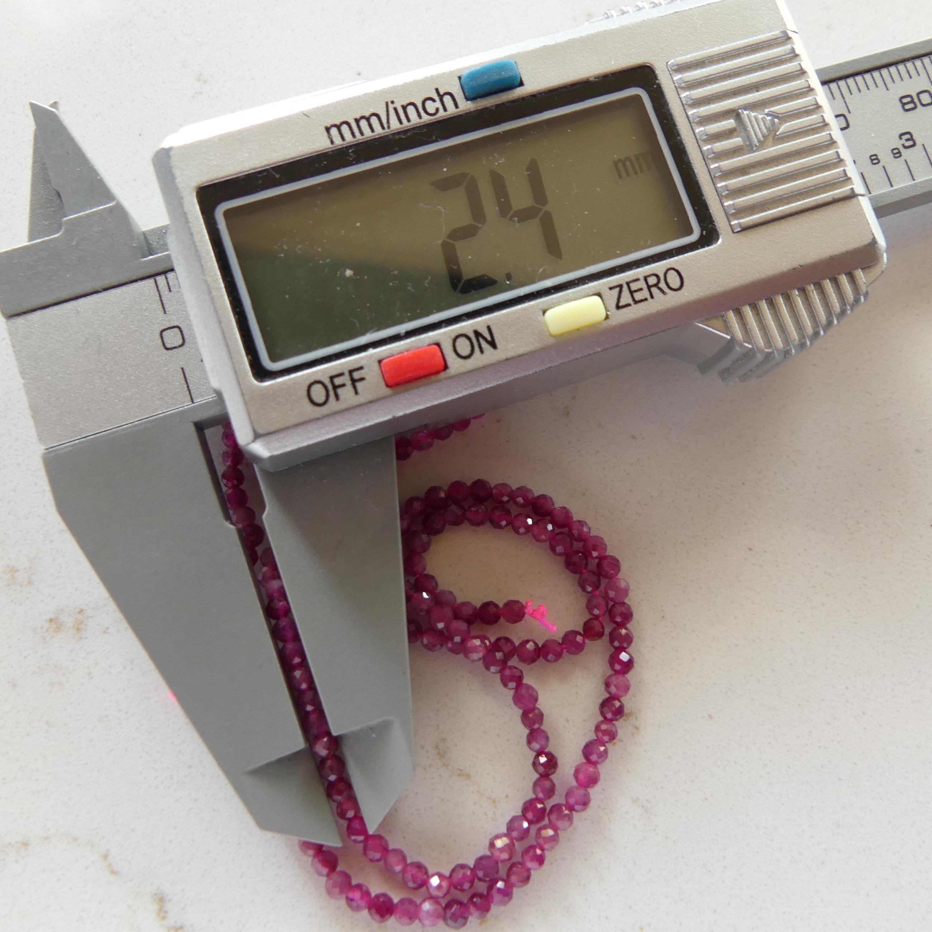 2mm Pink Rubellite Beads Tourmaline Faceted Beads 15" Strand Sparkly Gemstone Spacer Beads Jewelry Making Beading Gift October Birthstone