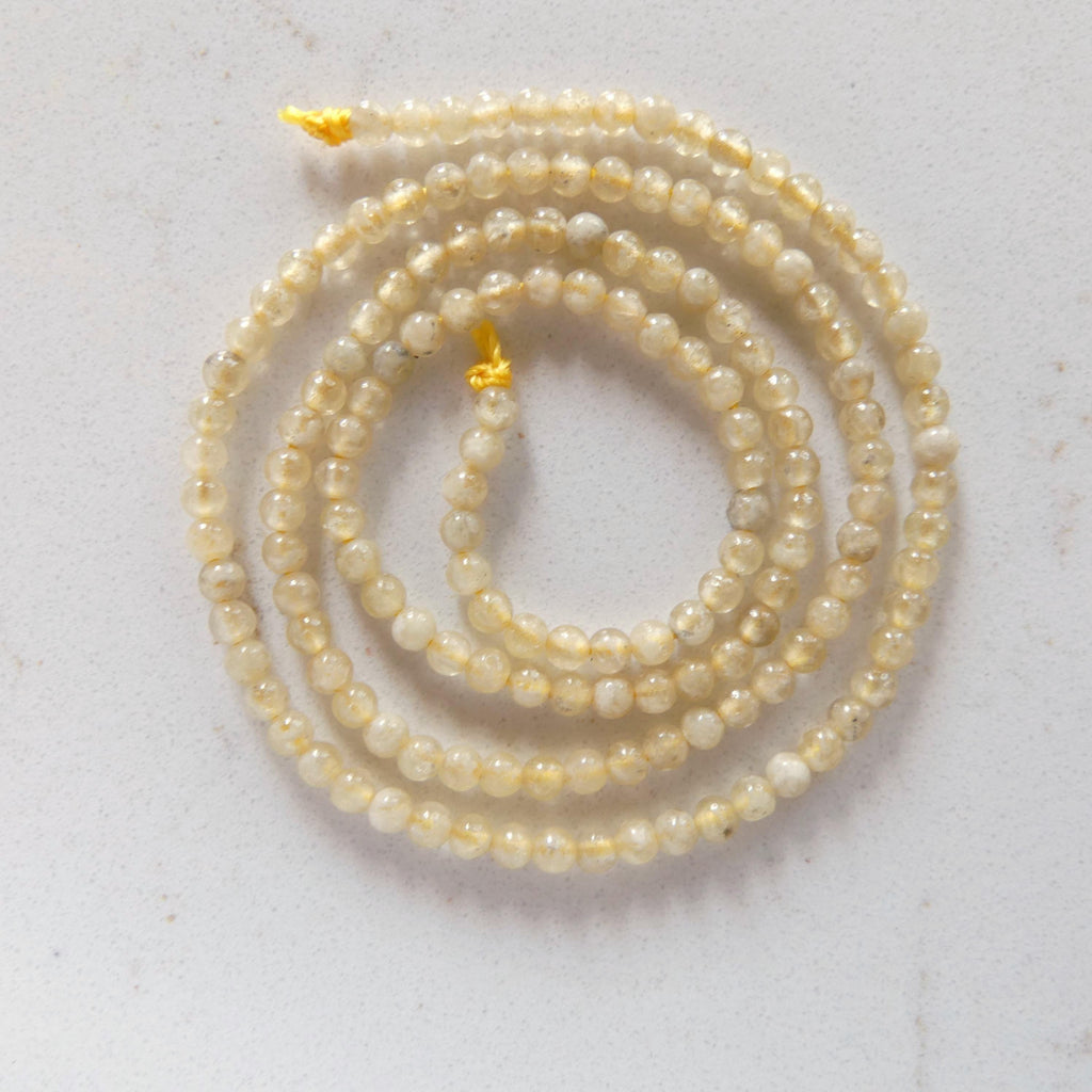 RARE 2mm 3mm Mali Garnet Beads Smooth Yellow Garnet Beads 15" Natural Gemstone Beads Beading Crafter Gift Spacer beads