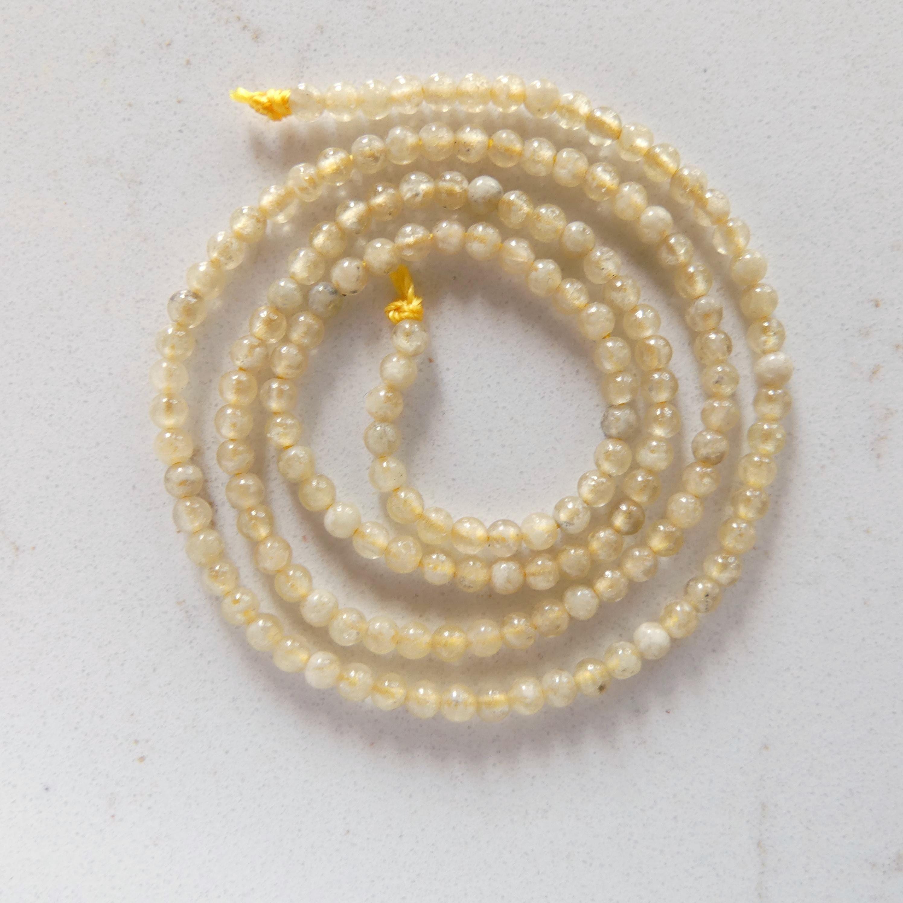 RARE 2mm 3mm Mali Garnet Beads Smooth Yellow Garnet Beads 15" Natural Gemstone Beads Beading Crafter Gift Spacer beads