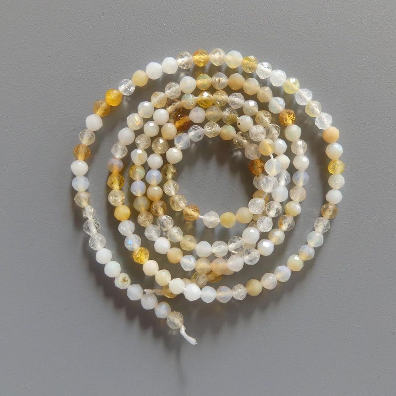 2.5mm Yellow Opal Beads 15" Opal Genuine Gemstone Beads Natural Opal for Jewelry Making Beading Craft Gift Beads October birthstone