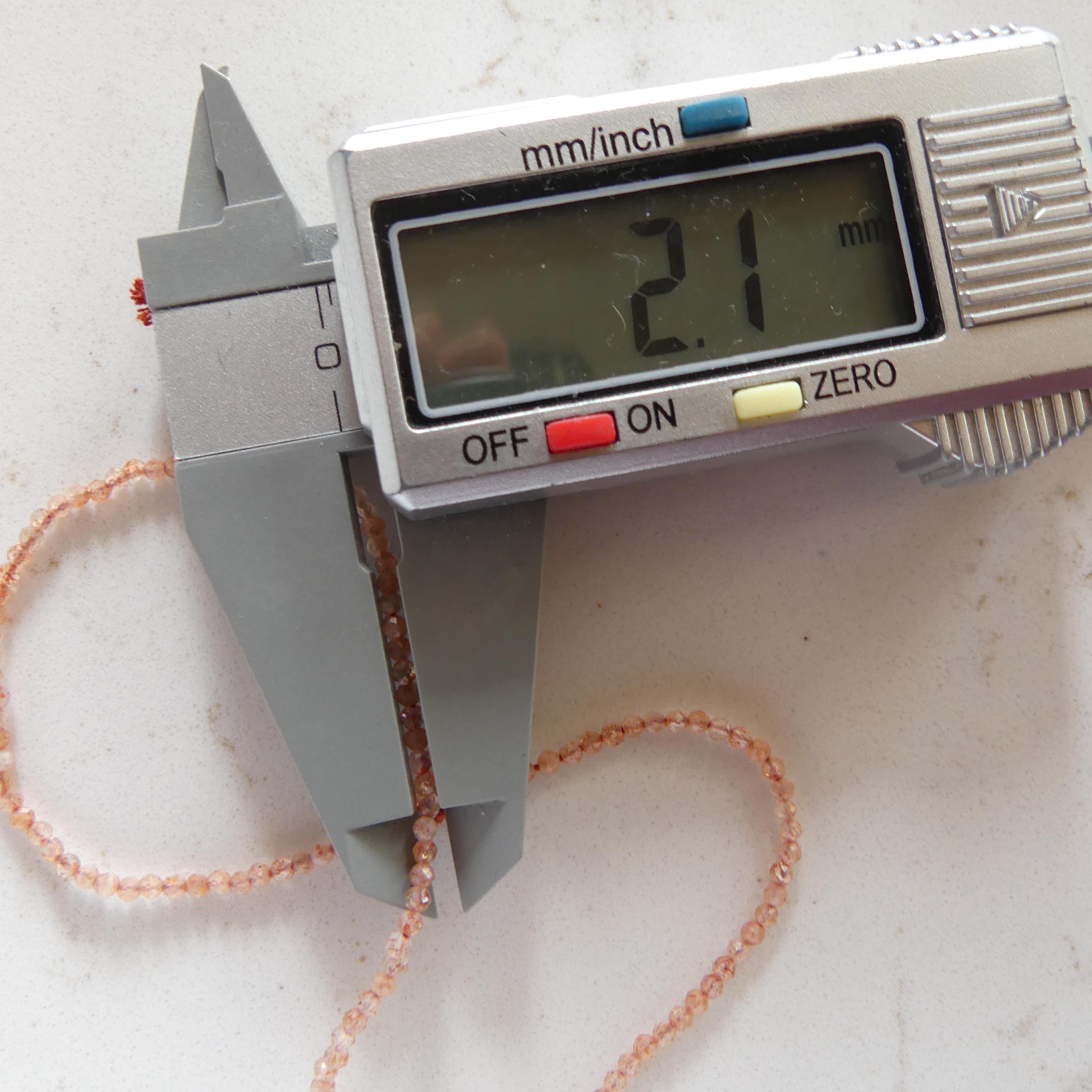 2mm Brown Sunstone Faceted Beads 12" Orange Genuine Gemstone Beads for Jewelry Making Beading Craft Gift Beads Self-Love Abundance