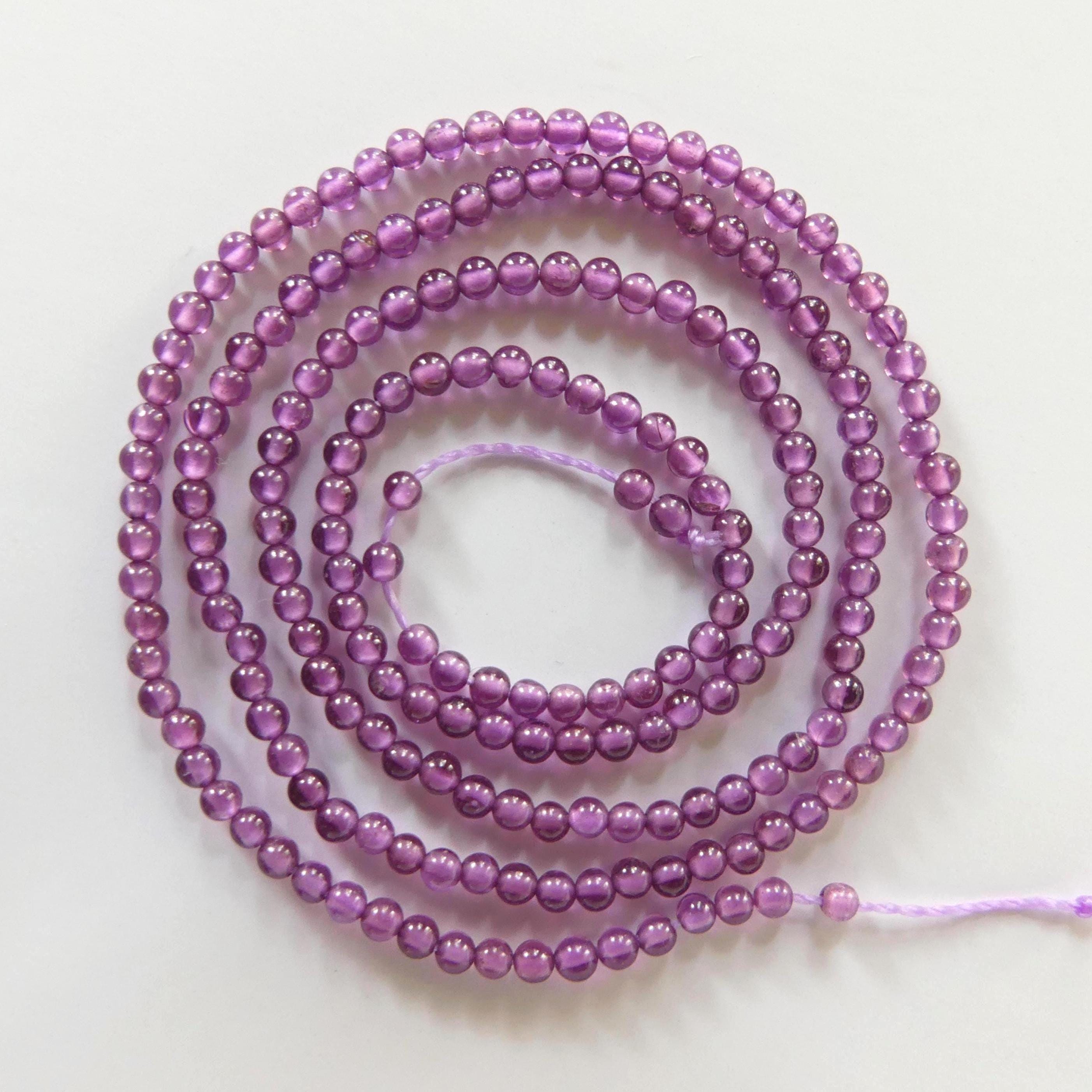 1.9mm 2mm AAA Pink Garnet Beads Smooth Beads 15" Natural Light Rhodolite Garnet Gemstone Beads Beading Crafter Gift