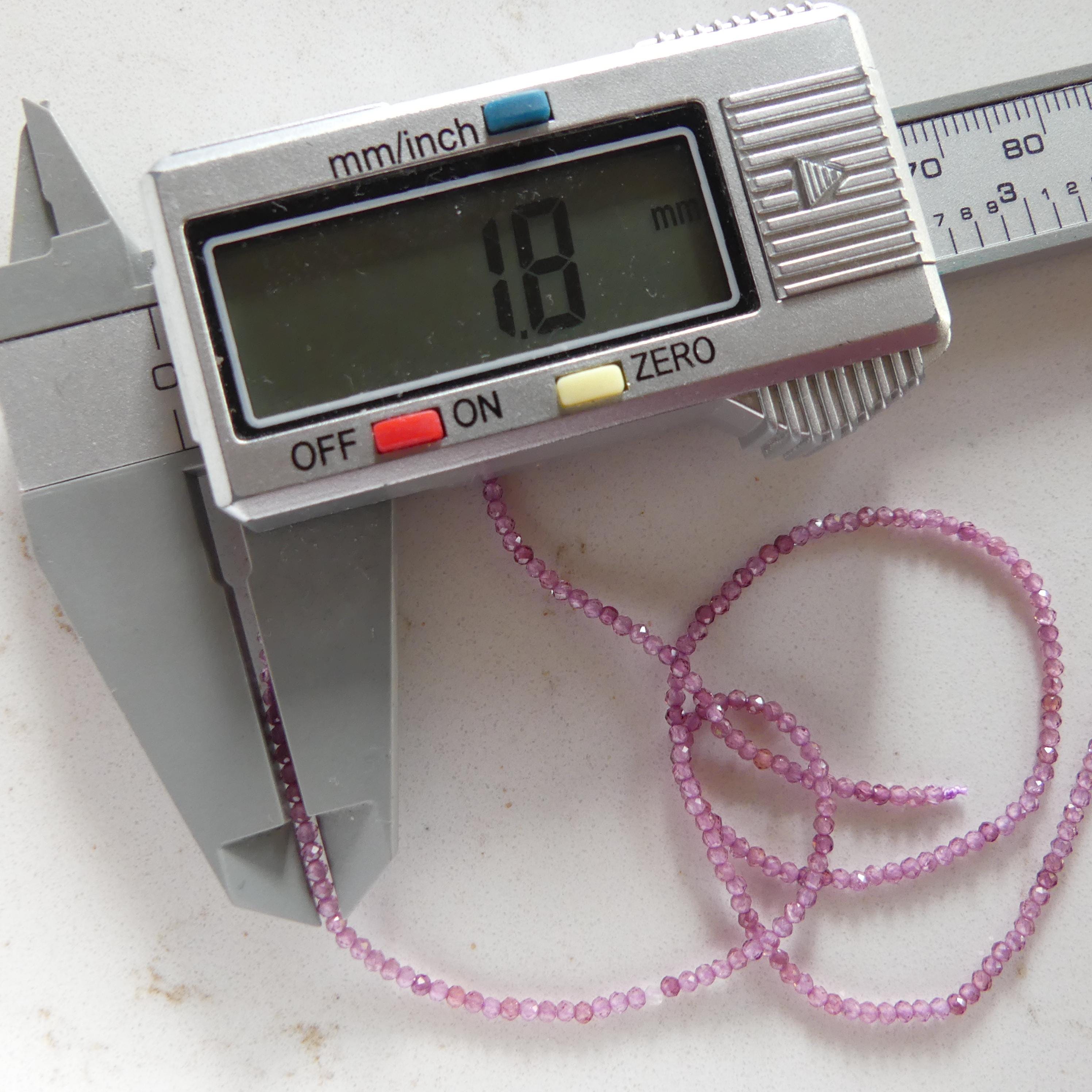 1.8mm AAA Pink Garnet Beads Faceted Beads 15" Natural Light Rhodolite Garnet Gemstone Beads Beading Crafter Gift Seed Beads Spacers