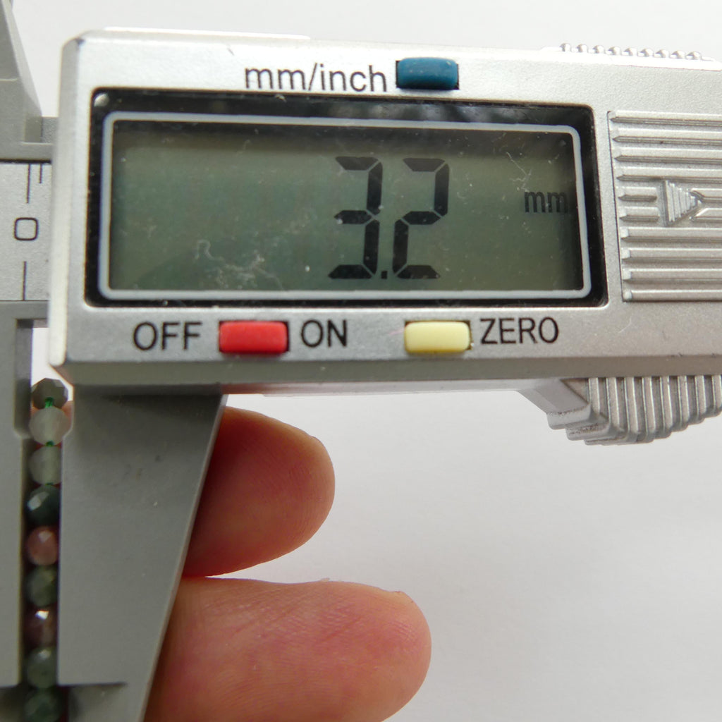 3mm Moss Agate Faceted Beads Genuine Agate Colorful Beads Strand 15" Gemstone Beads for DIY Jewelry Making Beading Crafter Gift