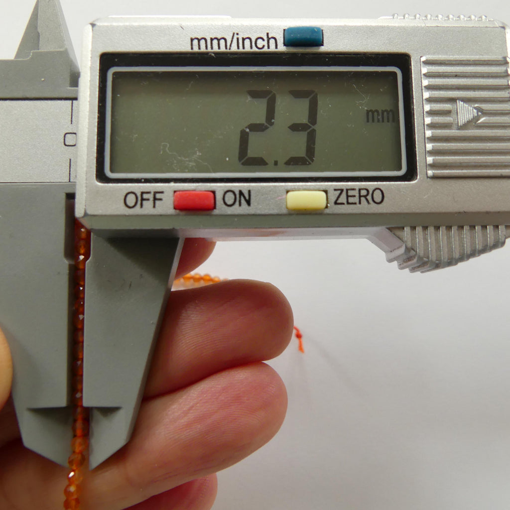 2mm Natural Orange AAA Carnelian Faceted Beads 13" Genuine Gemstone Beads for Jewelry Making Beading Craft Gift Beads Self-Love Abundance