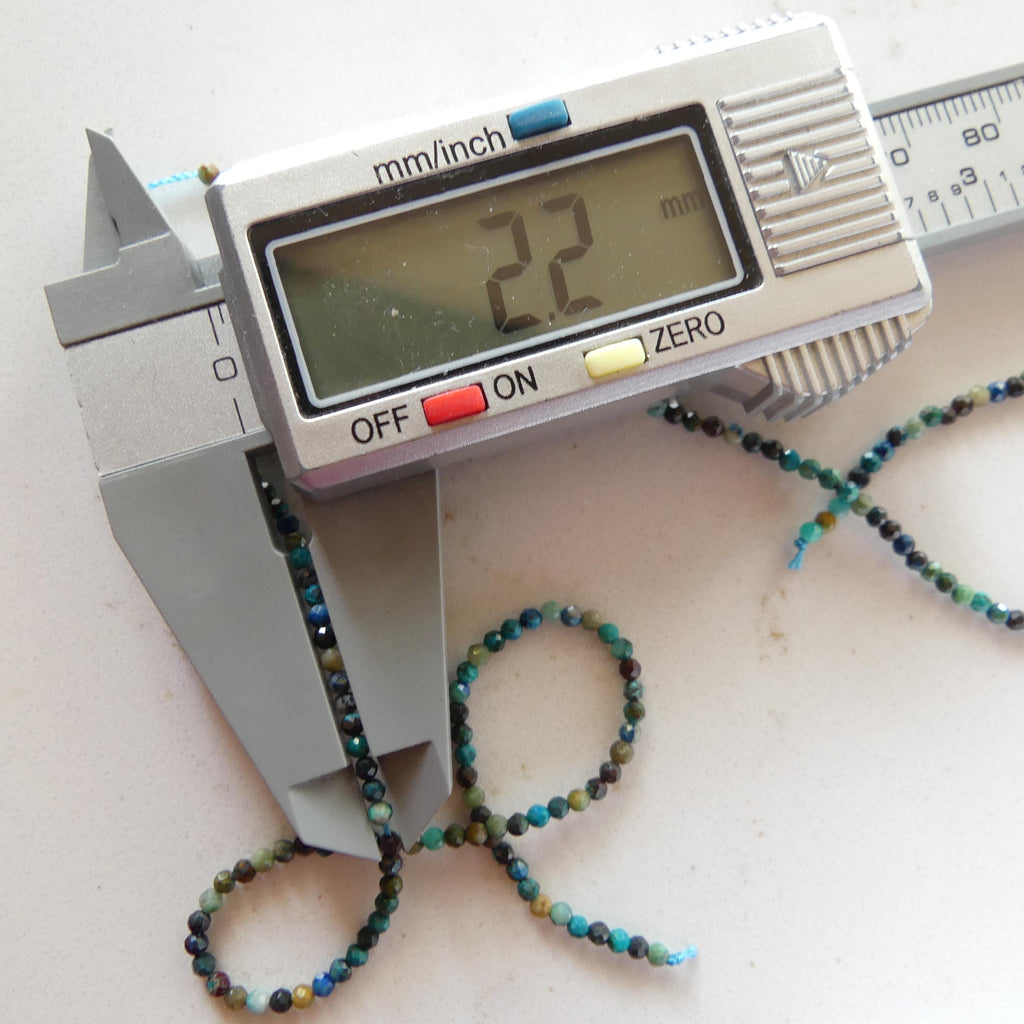 2mm Chrysocolla Beads Micro Faceted 15" Strand Chrysocolla Gemstone Beads Beading Crafter Gift DIY Jewelry making