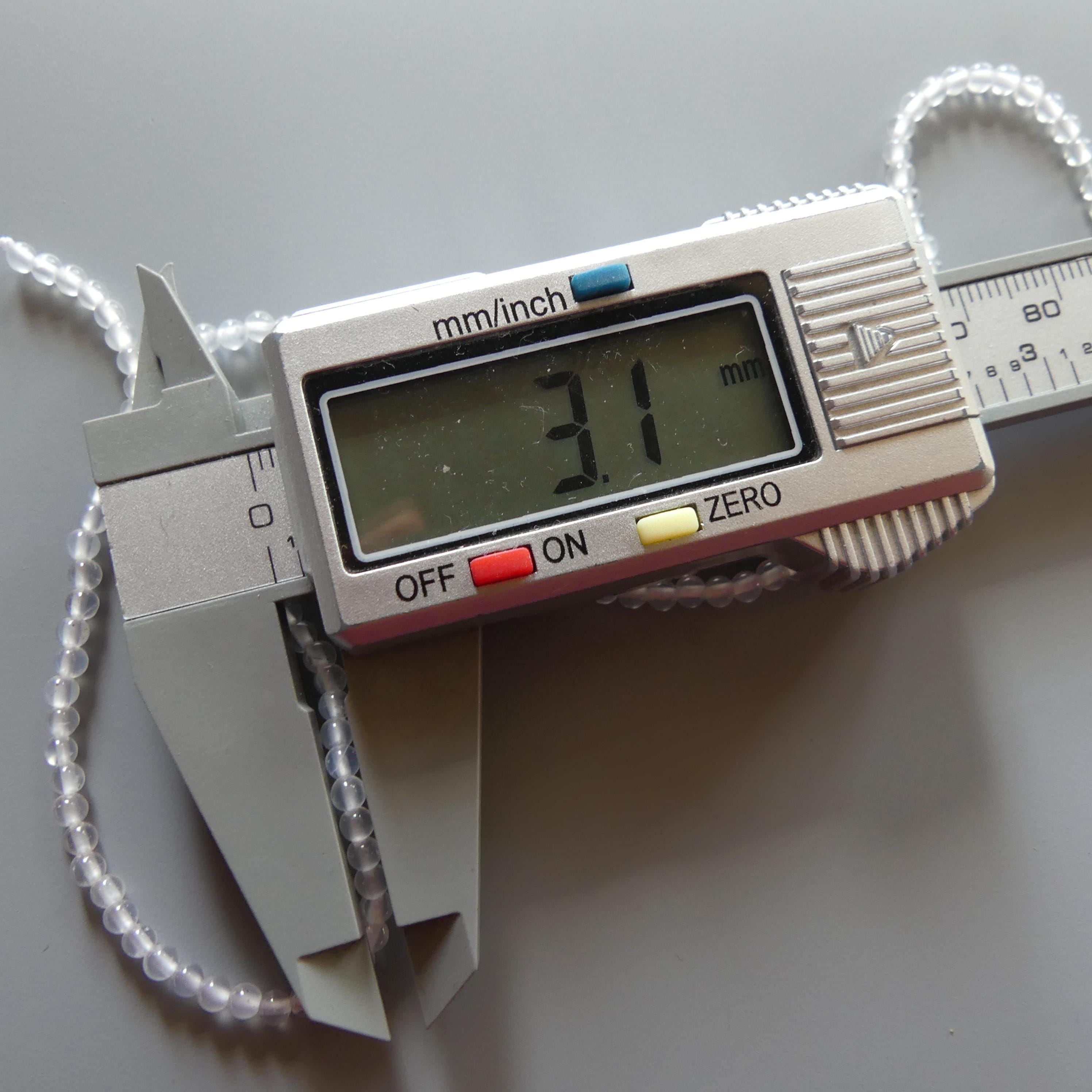 3mm Milky White Agate Beads Smooth 15" Strand White Genuine Gemstone Beads for Jewelry Making Beading Craft Gift Small Beads Tiny