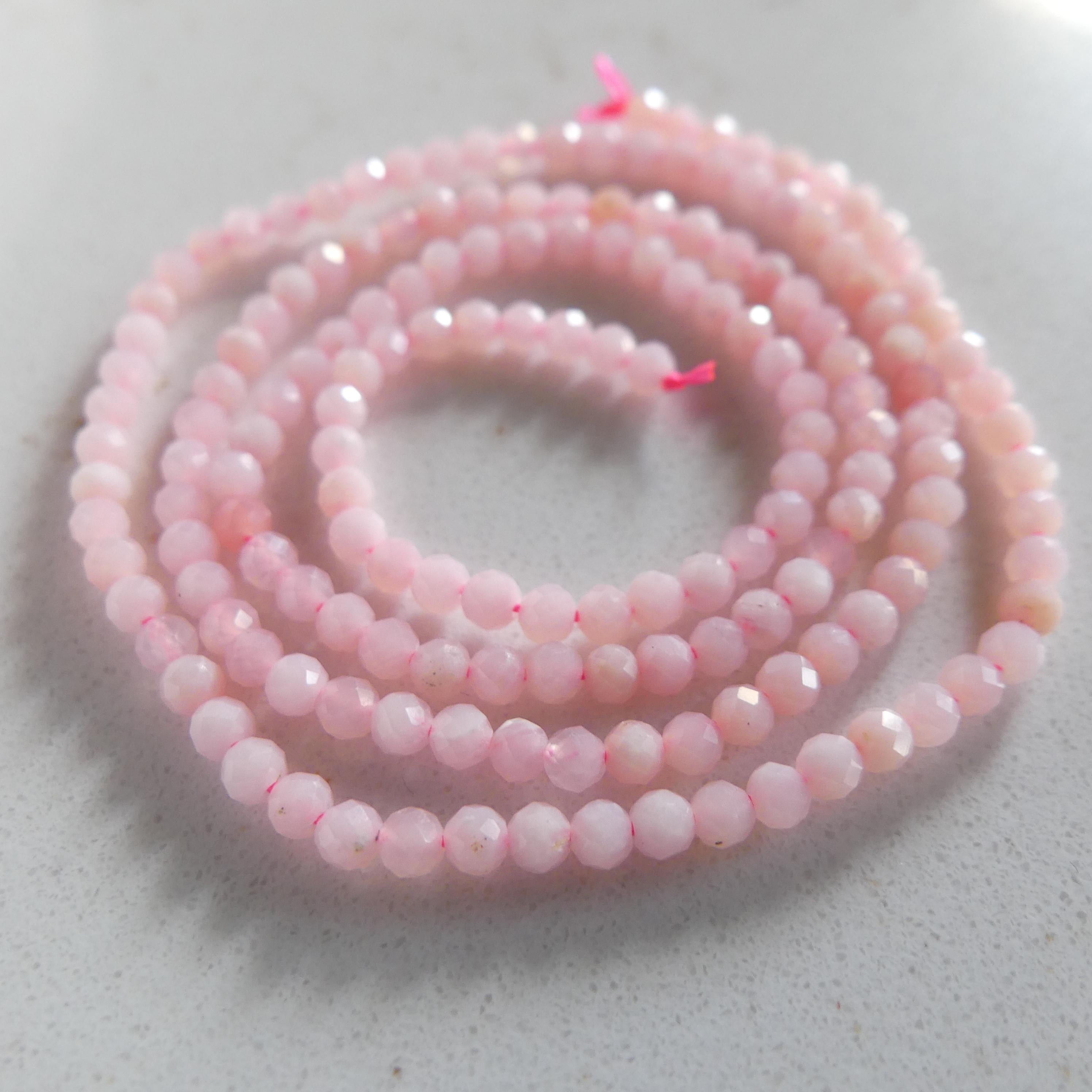 2.5mm AAA Peruvian Pink Opal Beads 15" Pink Opal Genuine Gemstone Beads Natural Opal for Jewelry Making Beading Craft Gift Beads