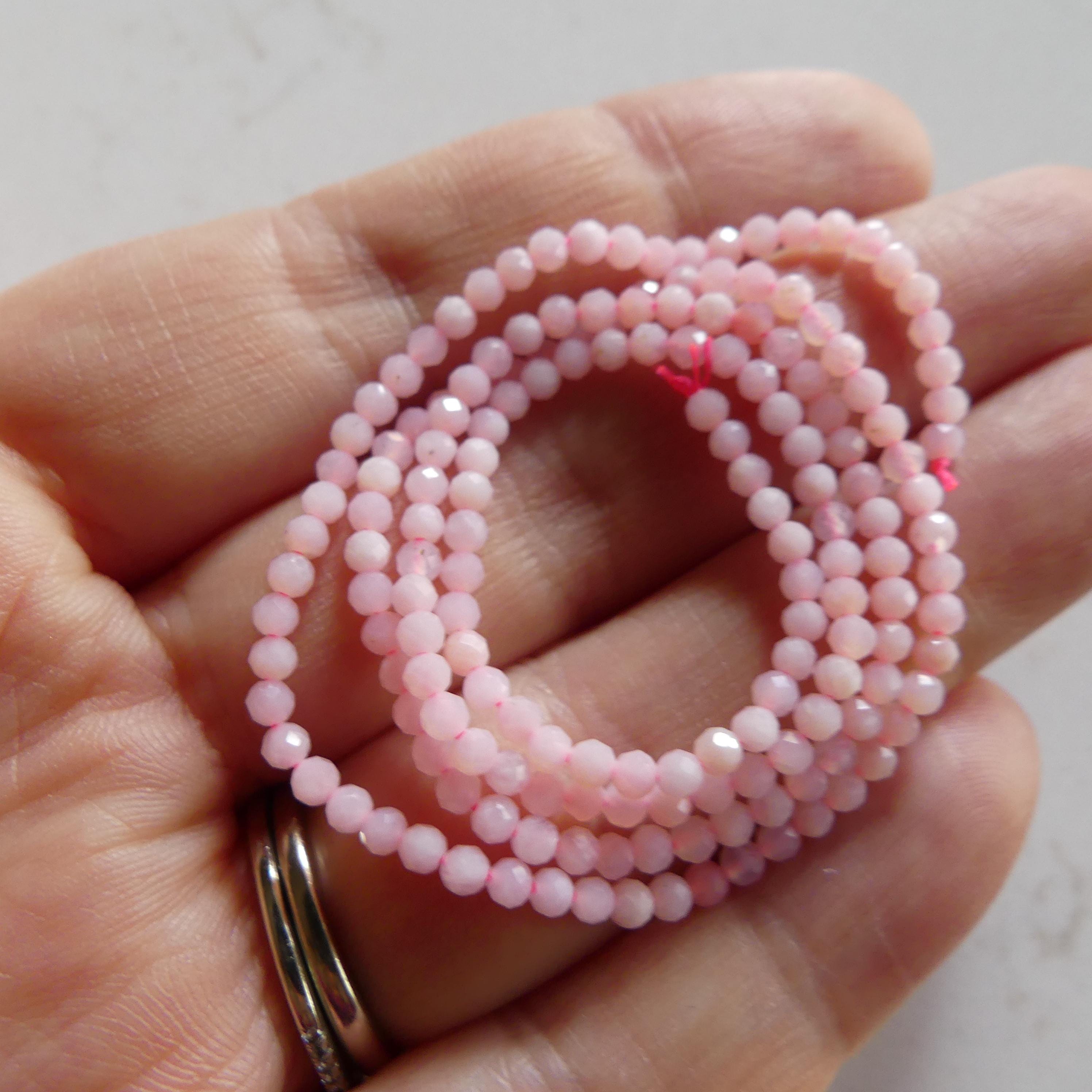 2.5mm AAA Peruvian Pink Opal Beads 15" Pink Opal Genuine Gemstone Beads Natural Opal for Jewelry Making Beading Craft Gift Beads