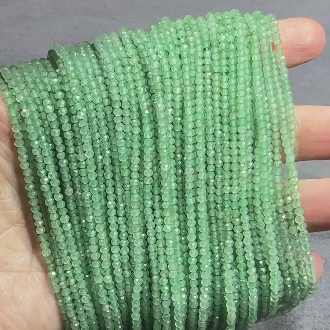 2.5mm AAA Green Aventurine Beads Micro Faceted Beads 15" Green Natural Aventurine Gemstone Beads Beading Crafter Gift DIY jewelry