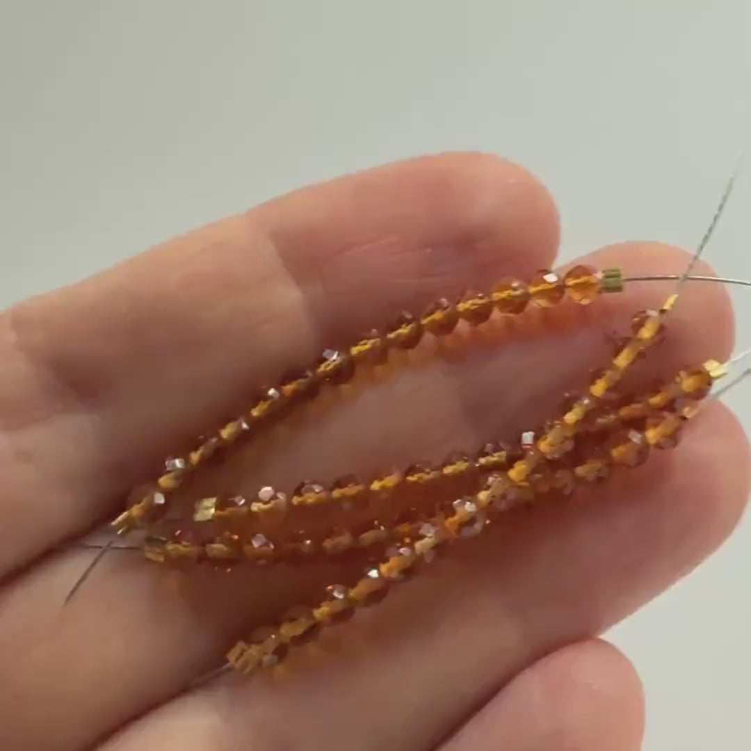 3mm AAA Madeira Citrine Faceted Beads 1.5" Dark Yellow Citrine Gemstone Beads for Jewelry Making Beading Gift Crafter November Birtstone