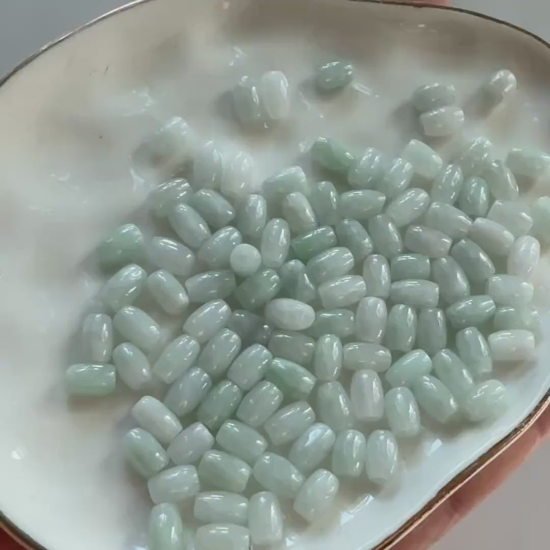 4mm AAA Burma Jade Beads 5" Burmese Jadeite Beads Oval Genuine Gemstone Beads Natural Jade Green for Jewelry Making Beading Craft Gift Beads