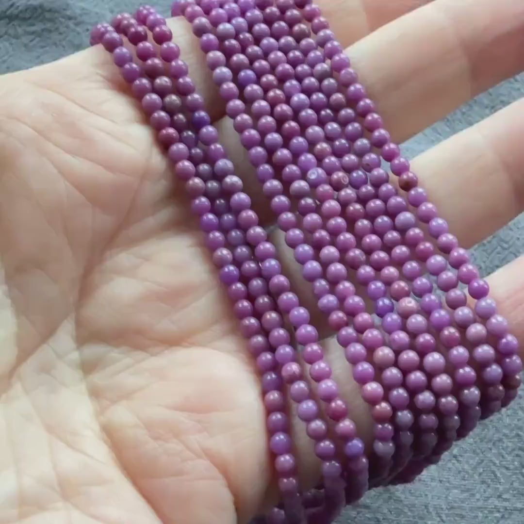 3mm Phosphosiderite Beads Smooth Phosphosiderite Small Round Beads 15" Gemstone Beads Beading Crafter Gift DIY Jewelry Making