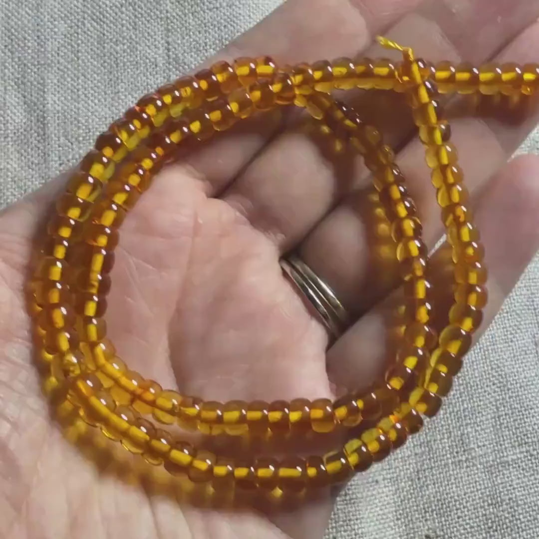 5mm 6mm Baltic Amber Beads Honey Amber Rondelle Beads Amber Golden Genuine Beads 16"