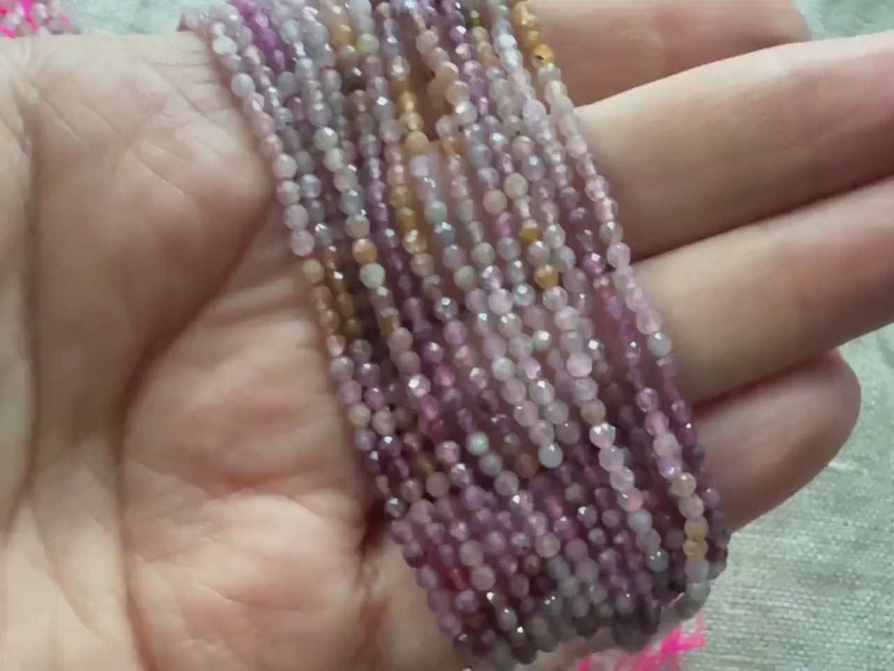 2.5mm Ruby Yellow Sapphire Micro Faceted Beads Genuine Small Beads 15" Gemstone Beads for Jewelry Making July Birthstone September Seed Bead