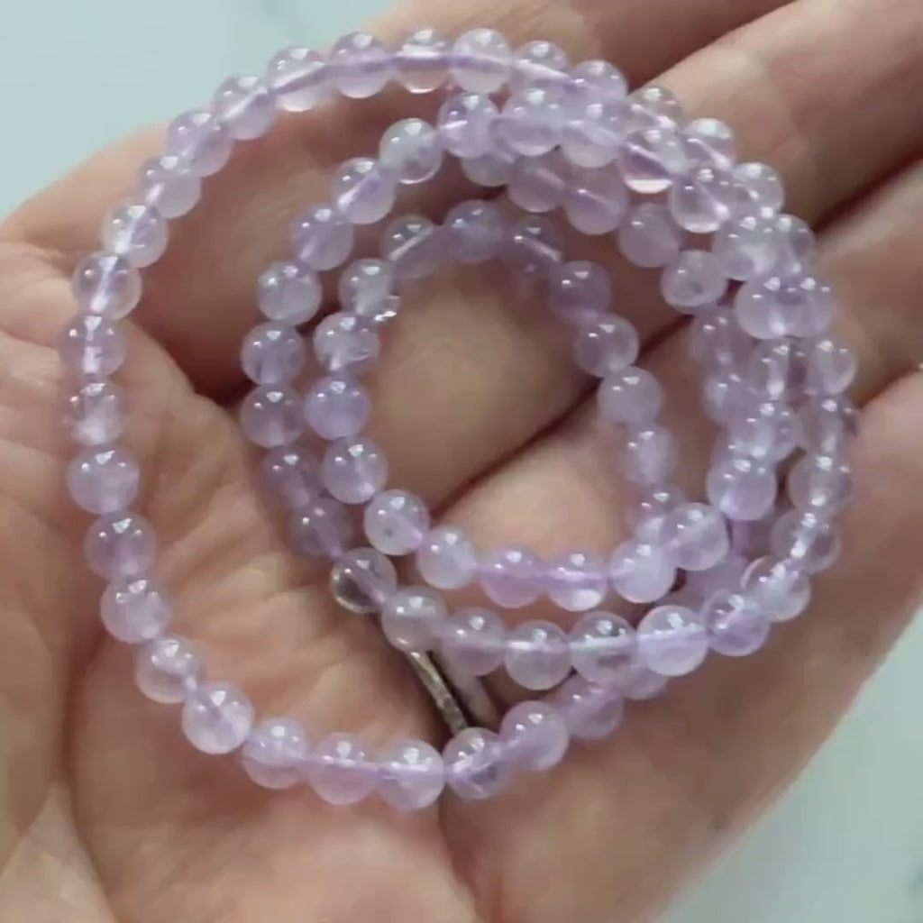 4mm AAA Lilac Amethyst Beads Smooth 15" Natural Lavender Amethyst Pink Gemstone Beads Beading Crafter Gift February Birthstone