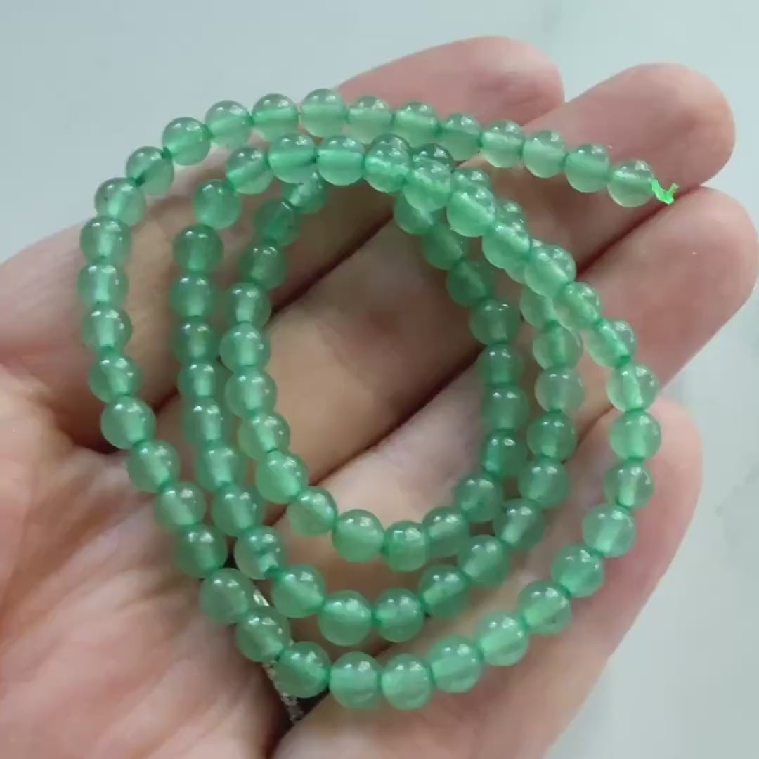 4mm AAA Green Aventurine Smooth Beads 15" Green Natural Aventurine Gemstone Beads Beading Crafter Gift DIY jewelry