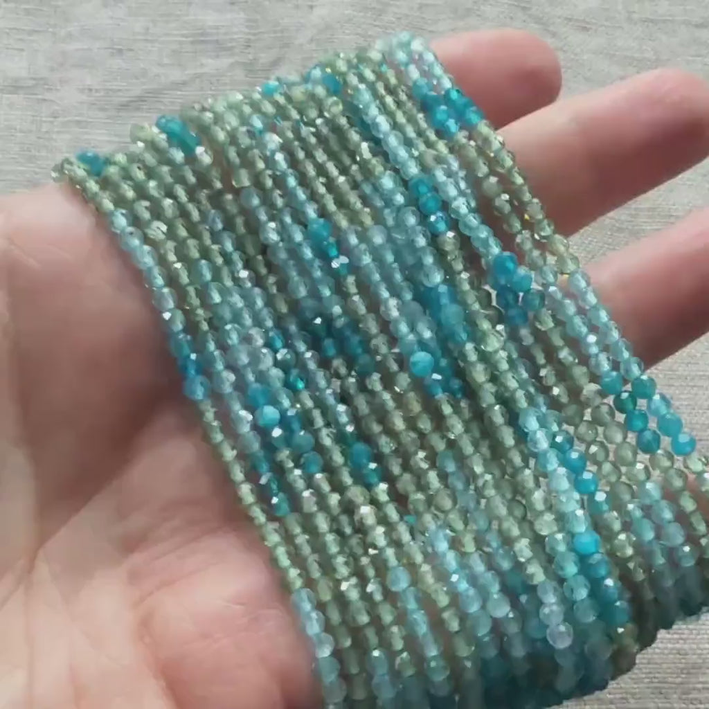 3mm AAA Apatite Faceted Beads Multi Color Apatite 15" Genuine Gemstone Sky Apatite Neon Beads DIY Jewelry Making Beading Craft Gift Beads