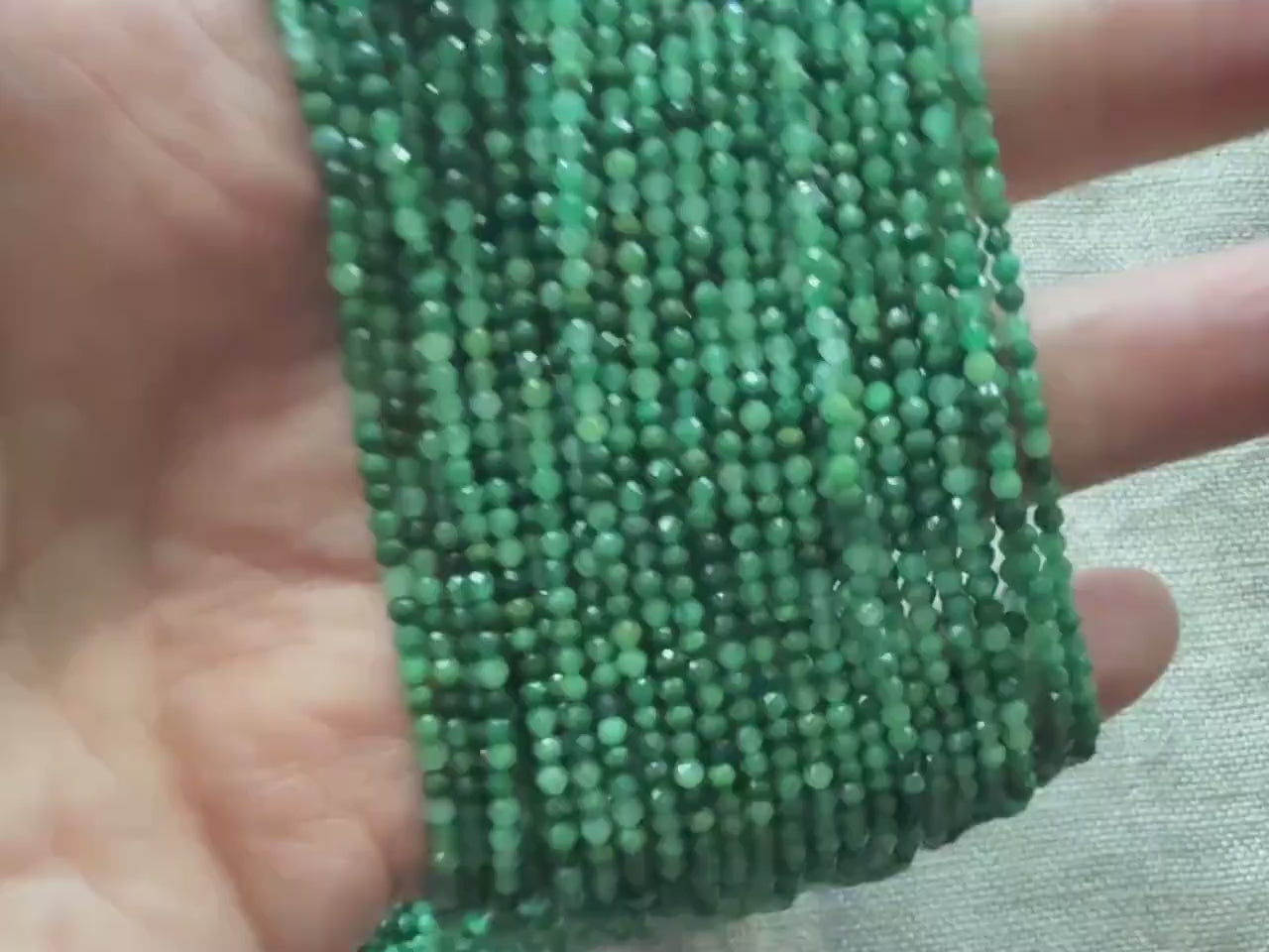 2mm Natural Jade Micro Faceted Beads 15" African Jade Round Genuine Gemstone Beads for Jewelry Making Beading Craft Gift Beads DIY Jewelry