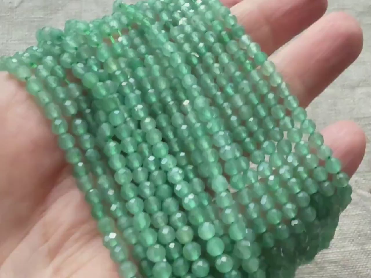 3mm 3.5mm AAA Green Aventurine Beads Micro Faceted Beads 15" Green Natural Aventurine Gemstone Beads Beading Crafter Gift DIY jewelry